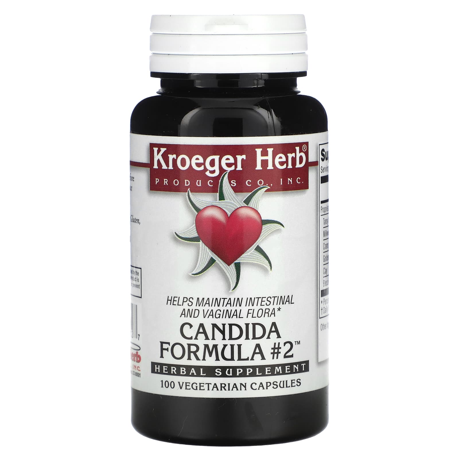 Kroeger Herb Co Candida Formula 2 100 вегетарианских капсул 2390₽