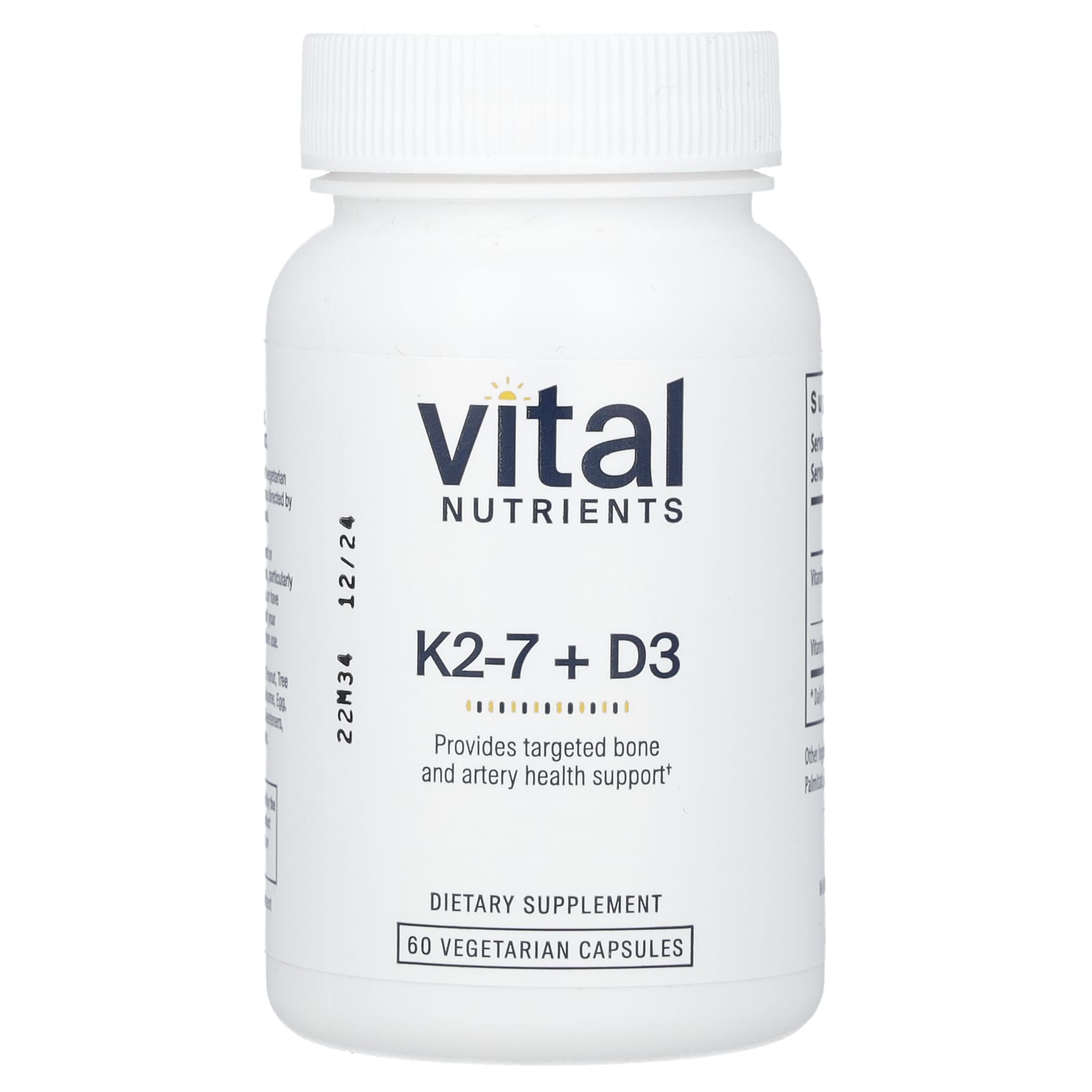 Vital Nutrients K2-7 D3 60 вегетарианских капсул 6090₽