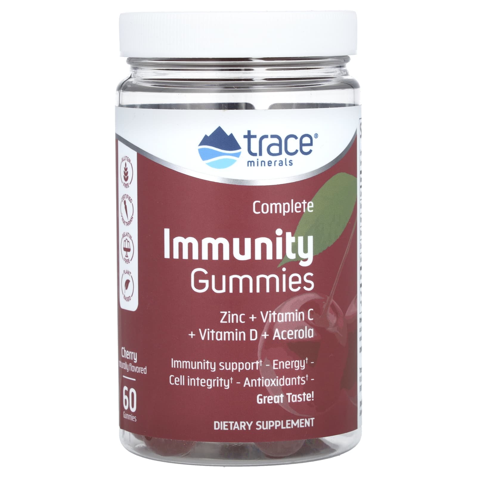 Trace Minerals Жевательные конфеты Complete Immunity вишня 60 жевательных конфет 3790₽