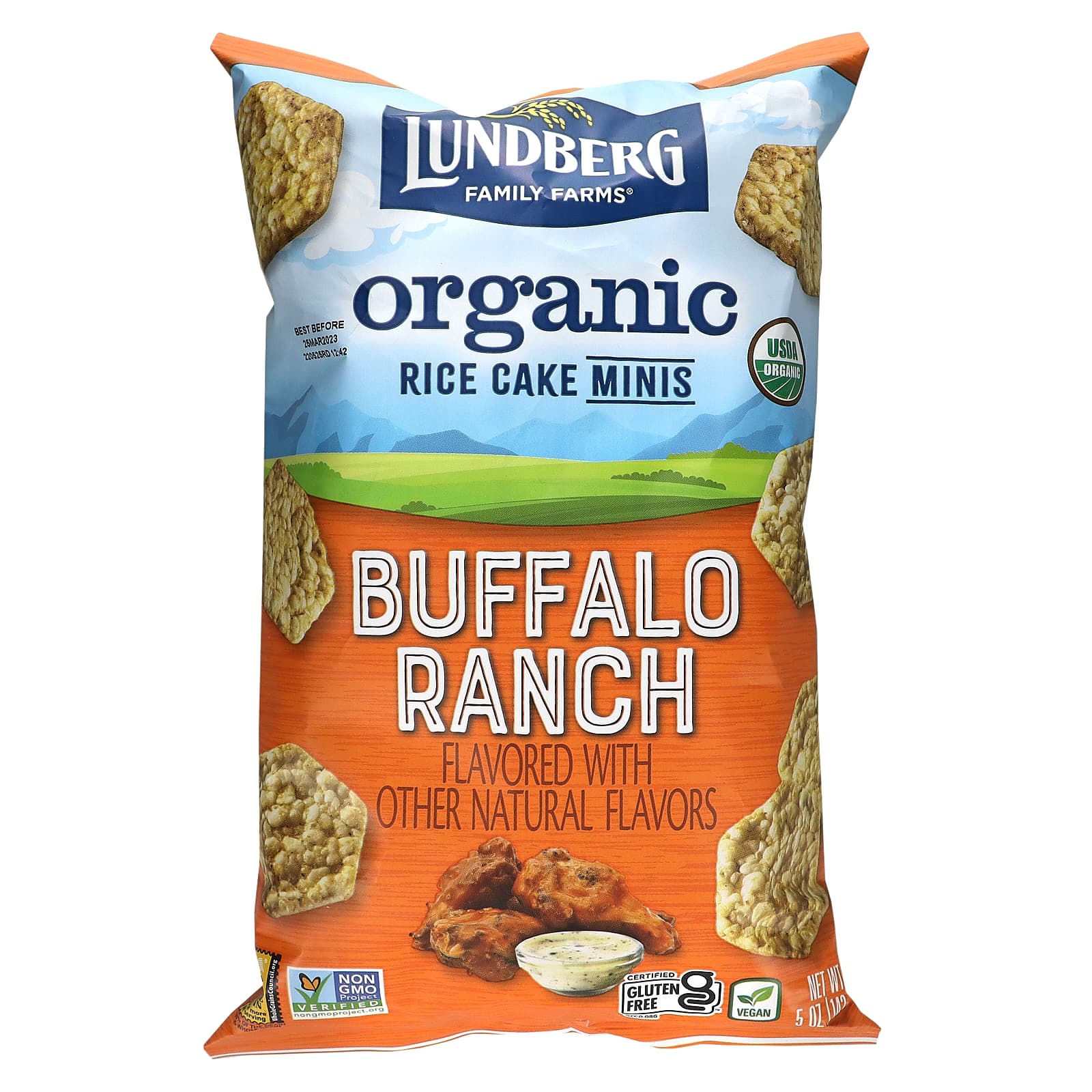 Lundberg Органический рисовый торт Minis Buffalo Ranch 5 унций 142 г 1590₽