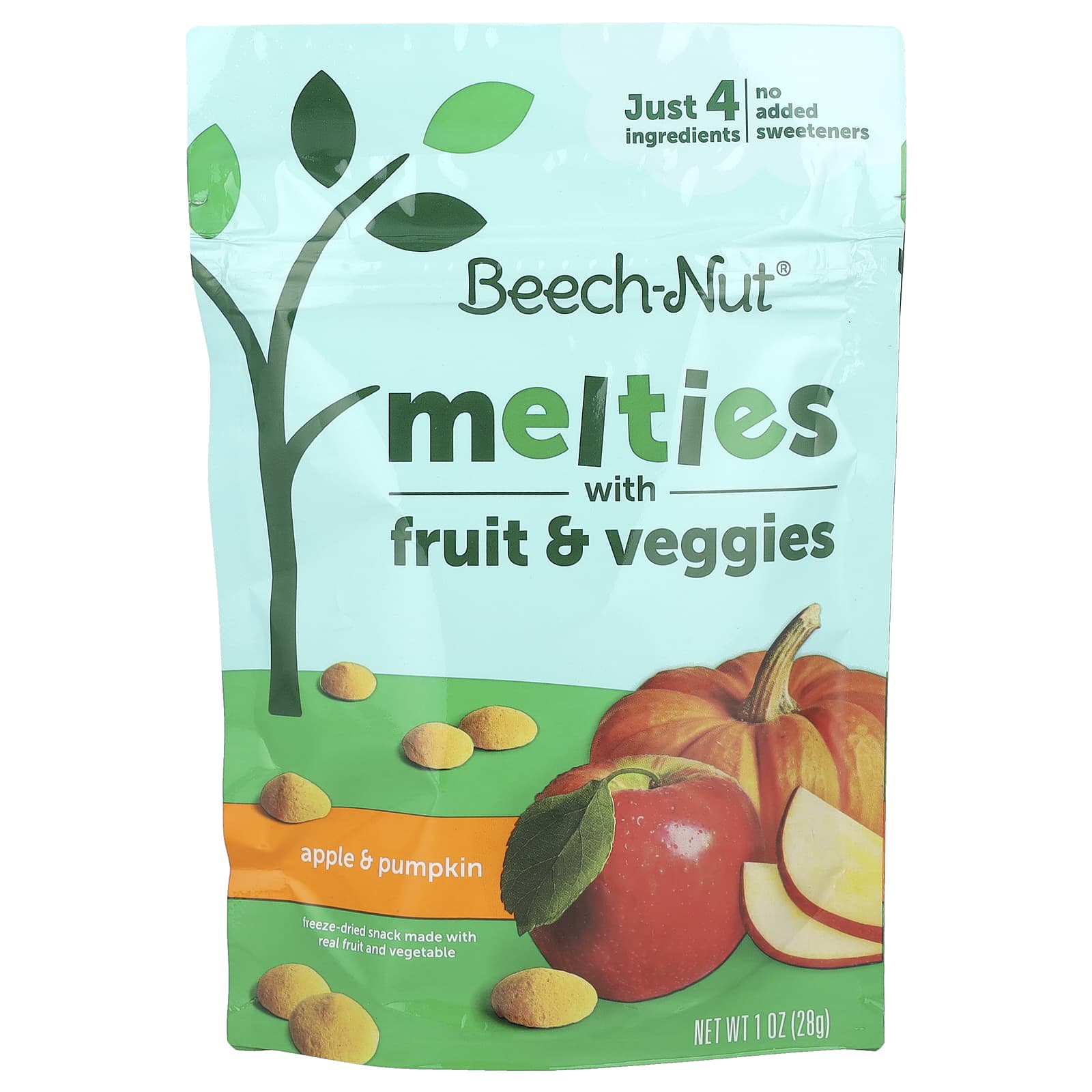 Beech-Nut Melties с фруктами и овощами от 8 месяцев яблоко и тыква 28 г 1 унция 1590₽