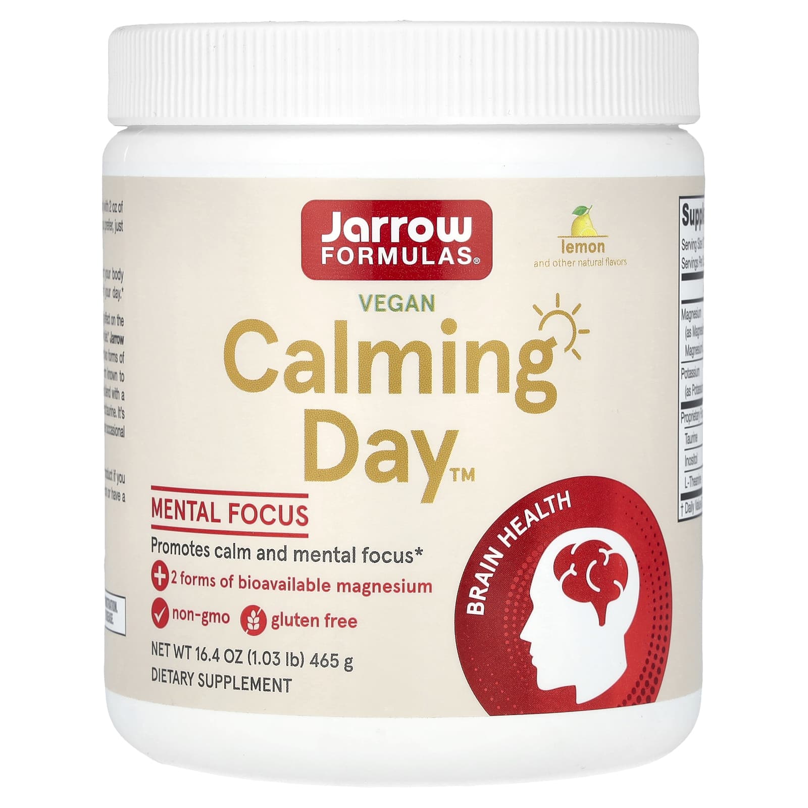 Jarrow Formulas Vegan Calming Day лимон 465 г 164 унции 3890₽
