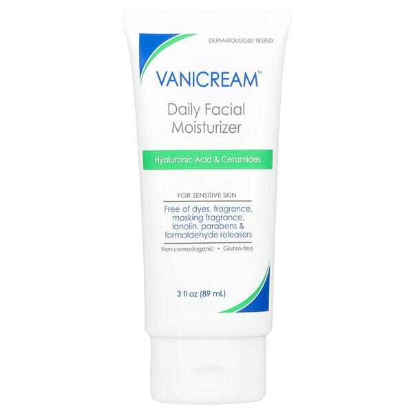 Vanicream, Ежедневное увлажняющее средство для чувствительной кожи, без отдушек, 89 мл (3 жидк. Унции)