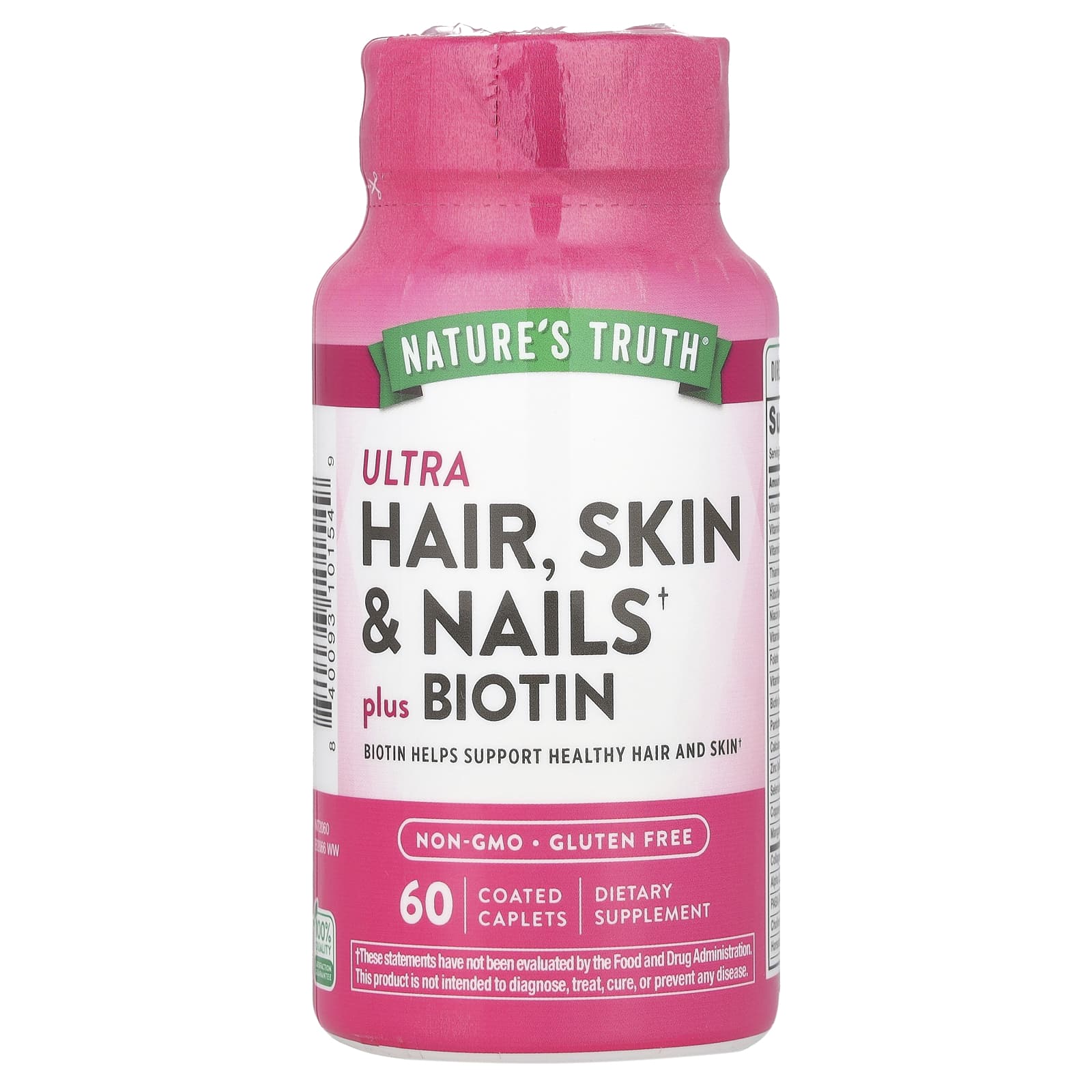 Natures Truth Ultra Hair Skin - Nails плюс биотин 60 капсул в оболочке 1990₽