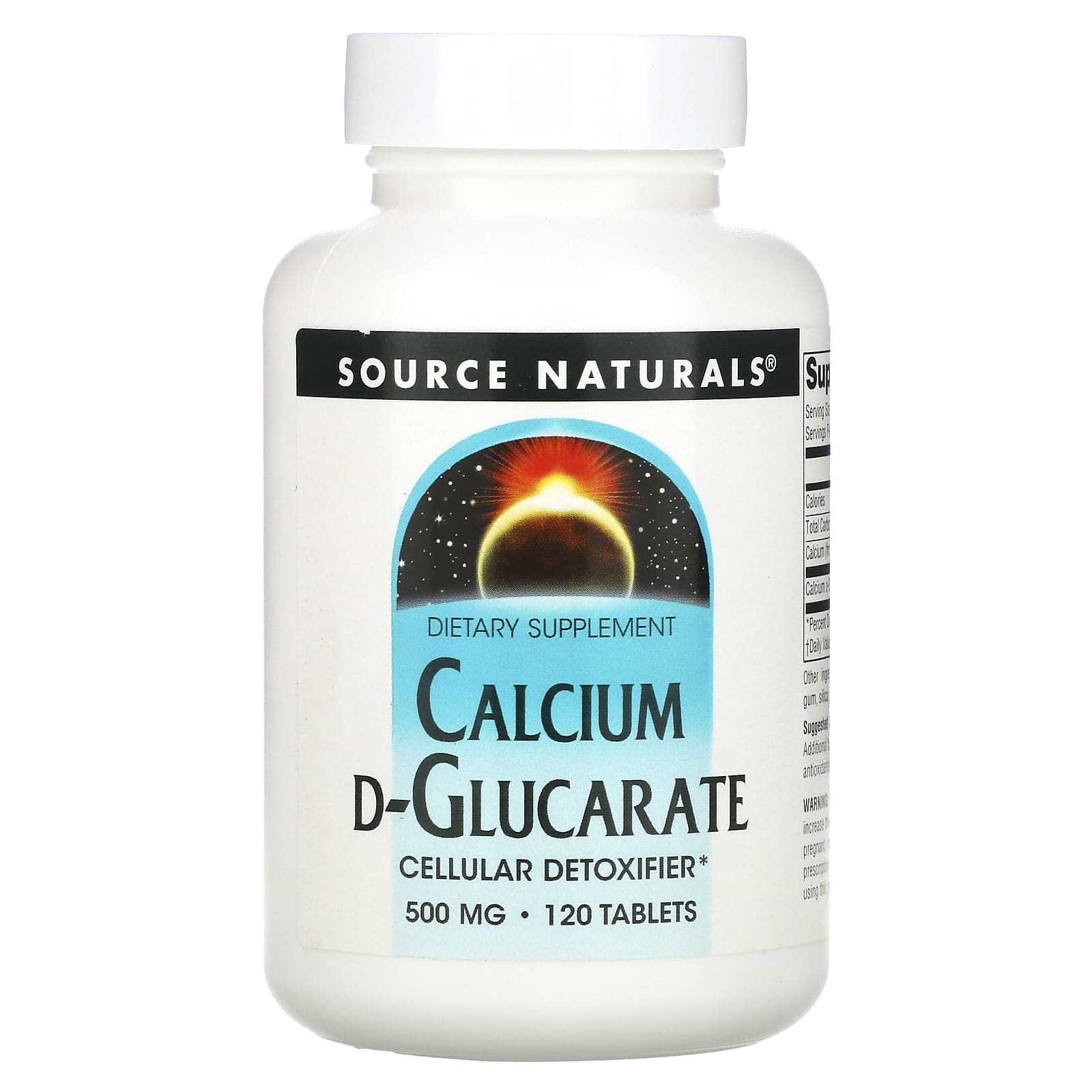 Source Naturals D-глюкарат кальция 1000 мг 120 таблеток 500 мг в 1 таблетке 7090₽