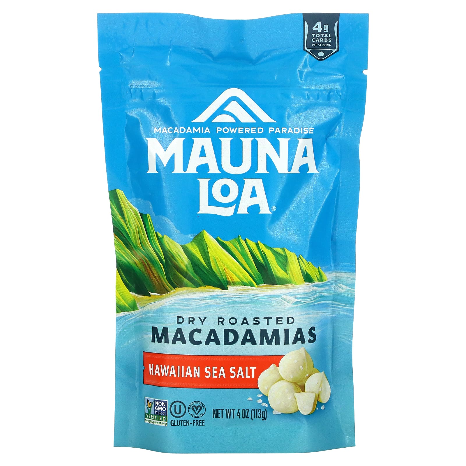 Mauna Loa Dry Roasted Macadamias гавайская морская соль 113 г 4 унции 1790₽