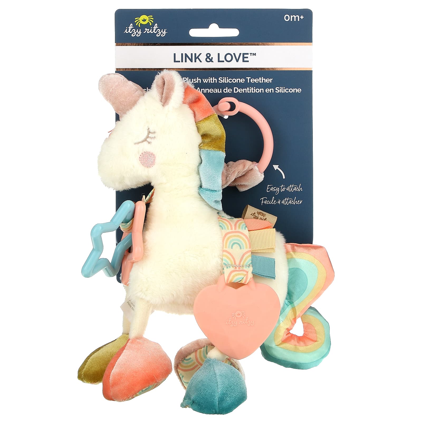 itzy ritzy Link - Love Activity Plush с силиконовым прорезывателем для детей от 0 месяцев Unicorn 1 прорезыватель 3290₽