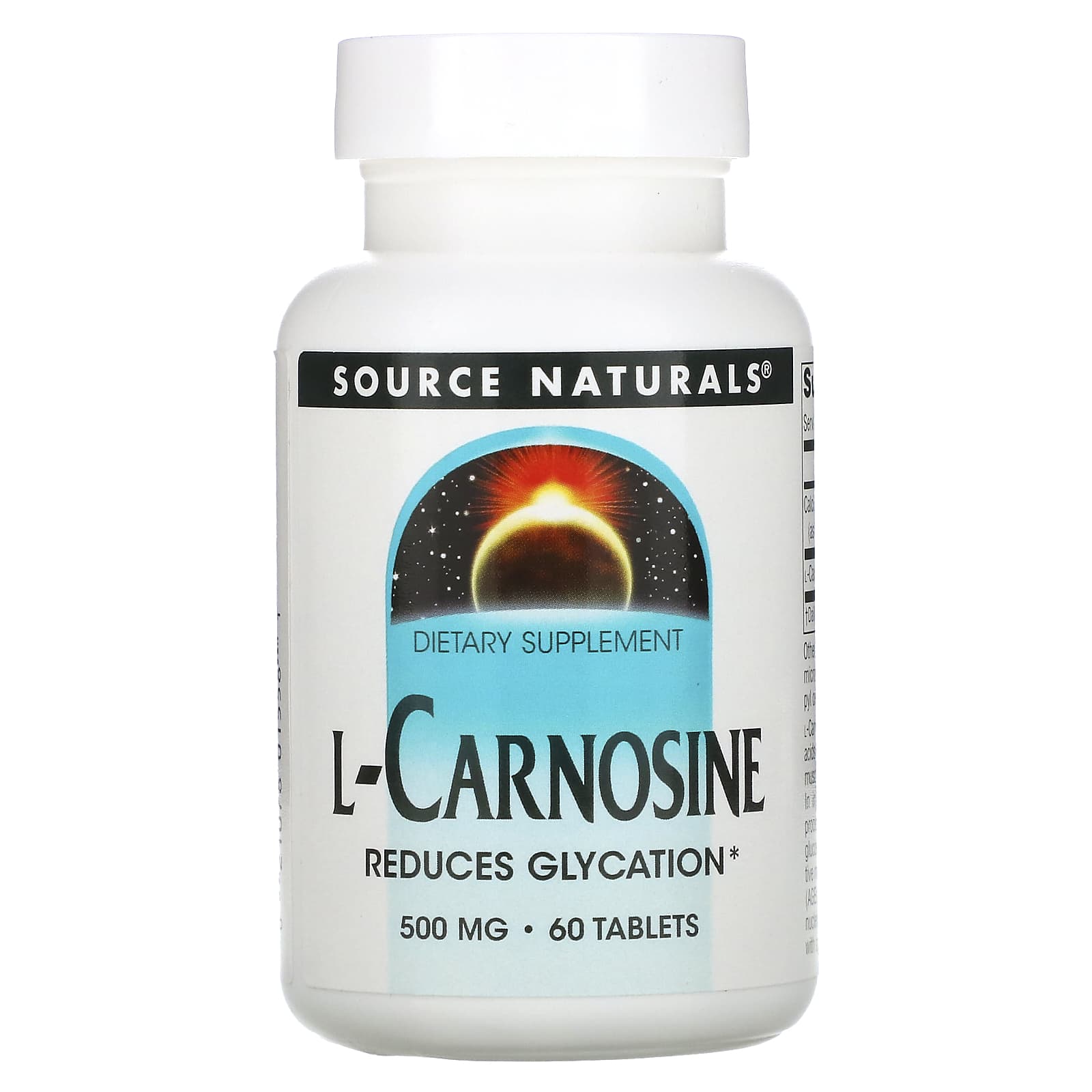 Source Naturals L-карнозин 500 мг 60 таблеток 5290₽