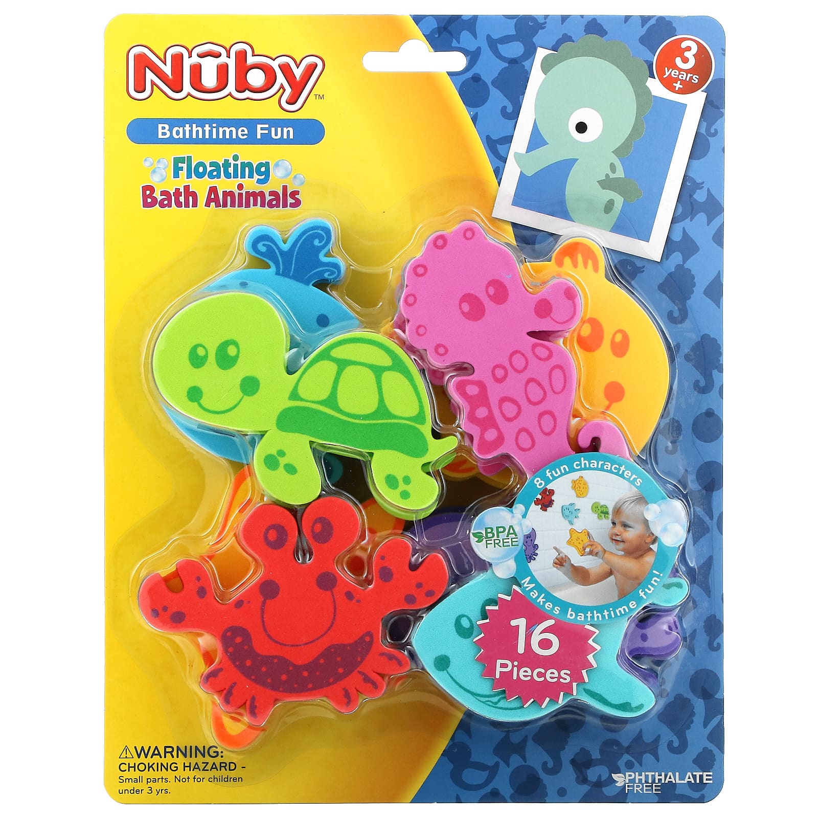 Nuby Плавающие животные для ванн для детей от 3 лет 16 шт 1790₽