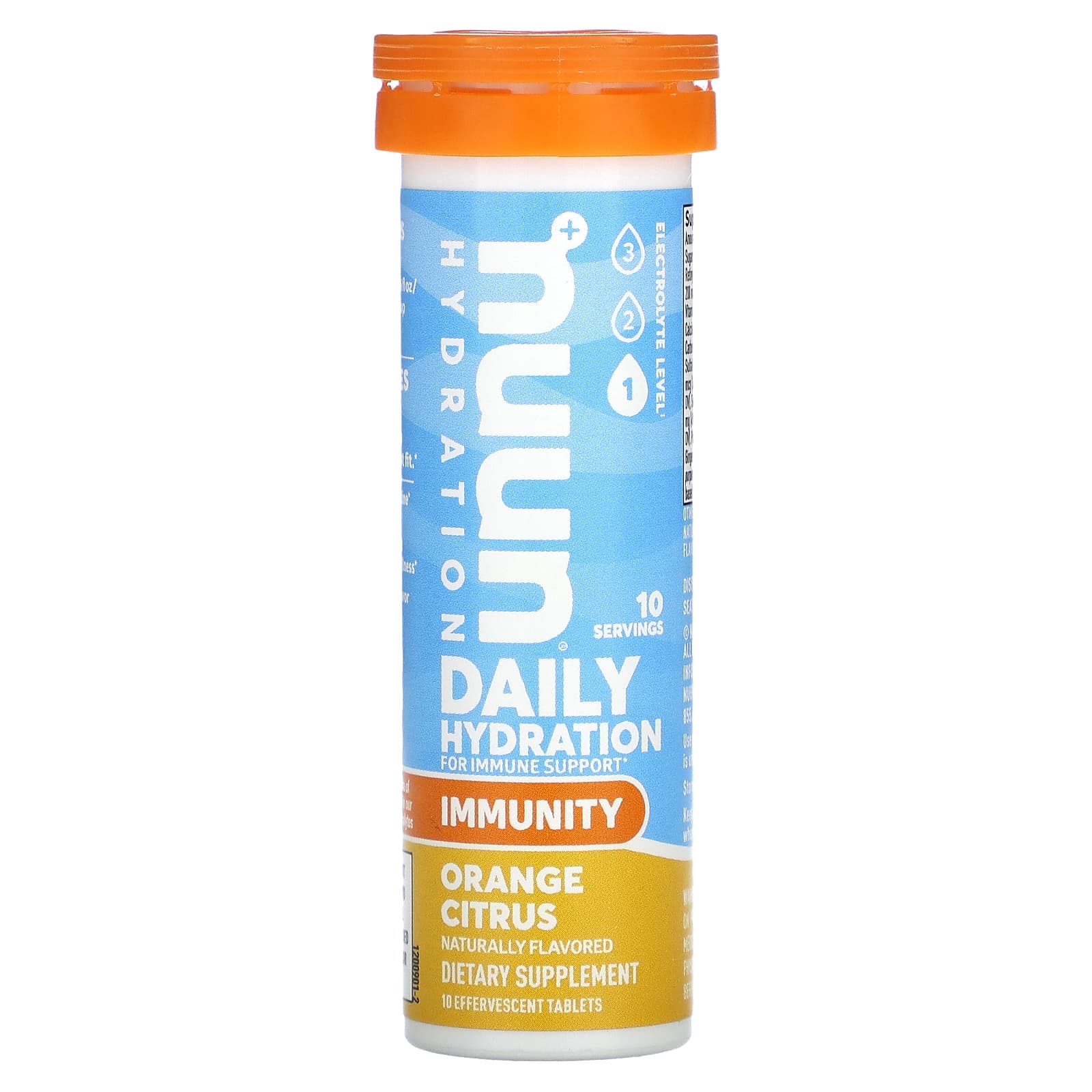 Nuun Hydration Immunity Шипучая добавка для иммунитета апельсин и цитрус 10 таблеток 1790₽