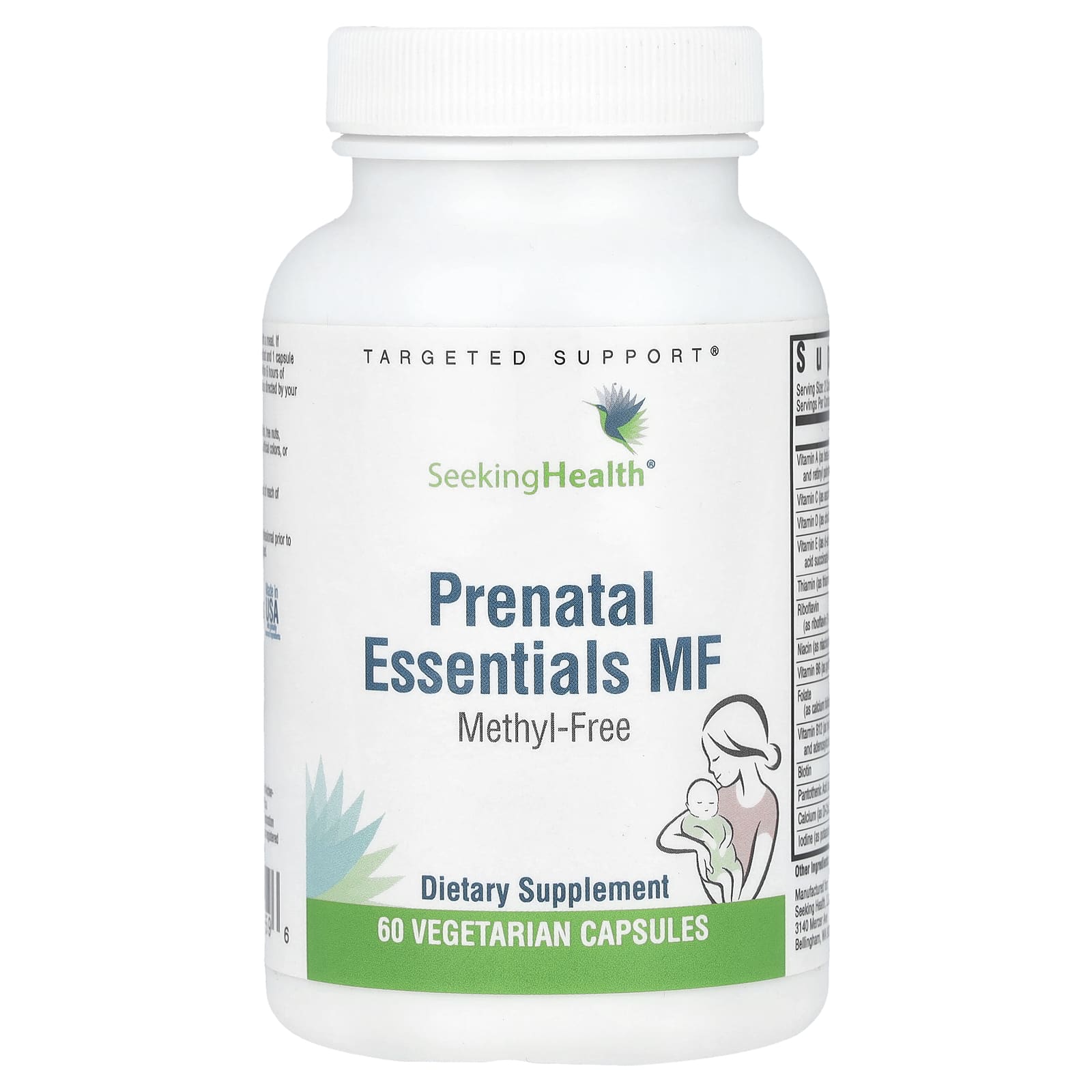 Seeking Health Prenatal Essentials без метила 60 вегетарианских капсул 6690₽