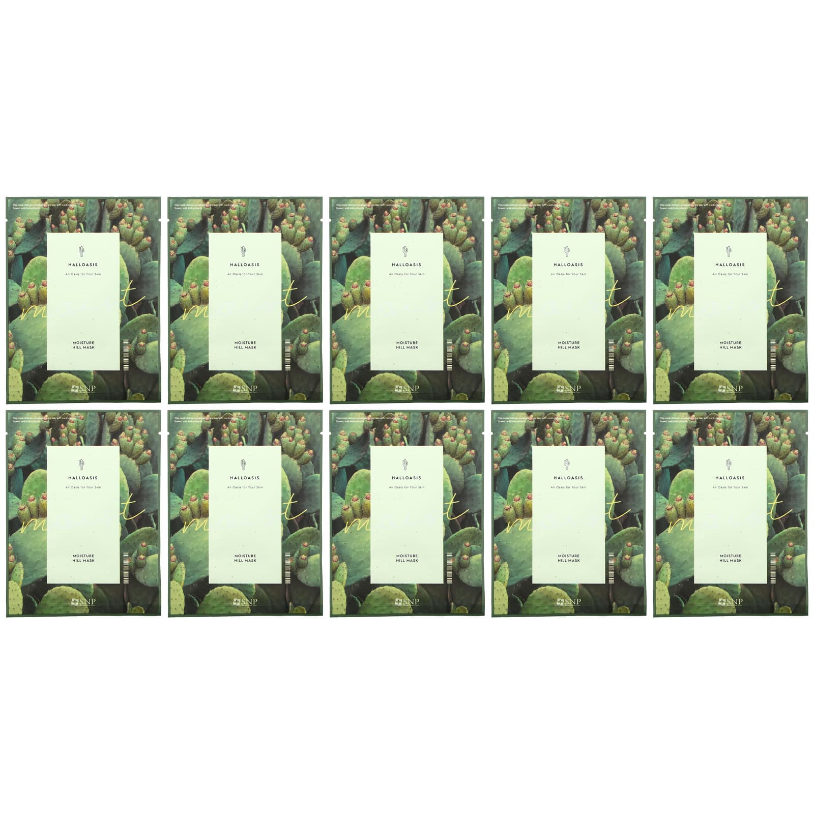 SNP Halloasis тканевая маска Moisture Hill 10 листовых масок 25 мл 084 жидк Унции 2090₽