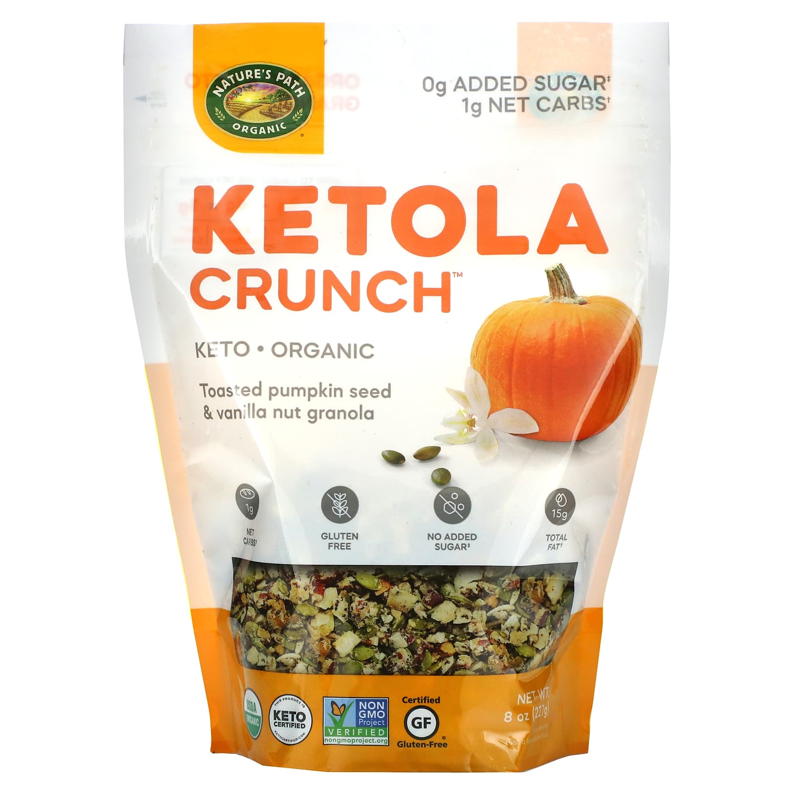Natures Path Organic Ketola Crunch гранола из тыквенных семечек и ванили 227 г 8 унций 1990₽