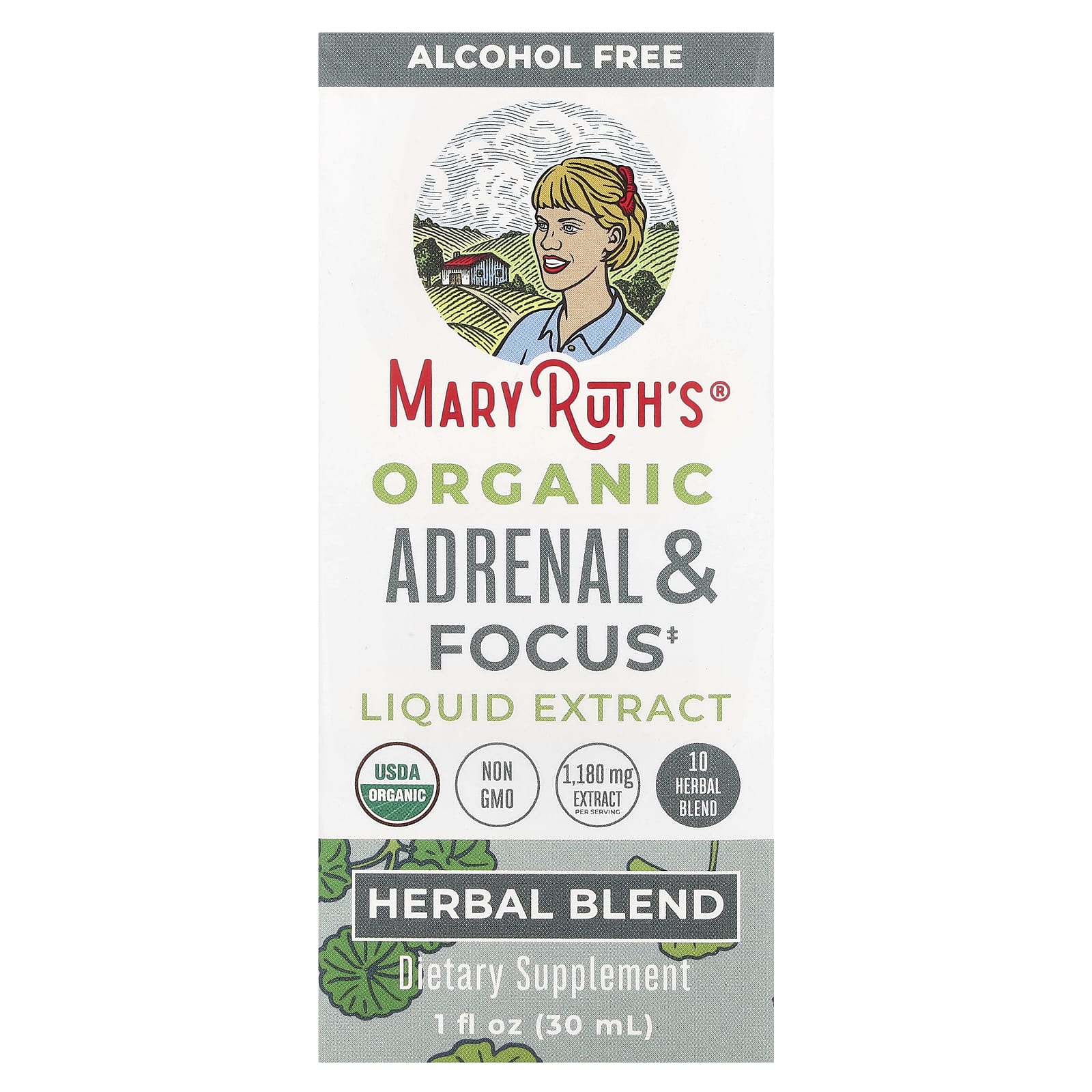 MaryRuths Органический жидкий экстракт для надпочечников и фокуса Focus без спирта 30 мл 1 жидк Унция 4690₽