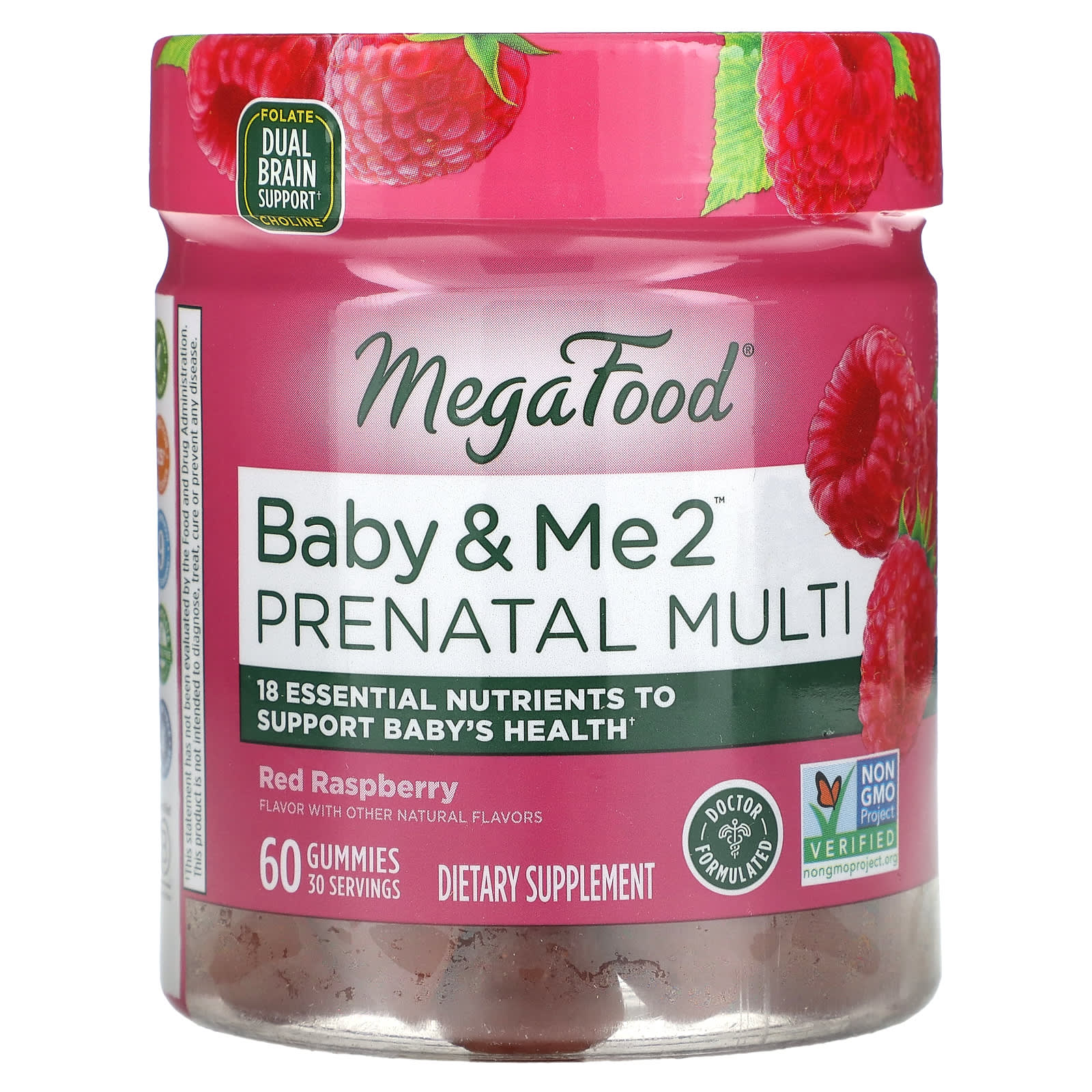 MegaFood Baby - Me 2 мультивитаминный комплекс для беременных со вкусом красной малины 60 жевательных таблеток 2890₽