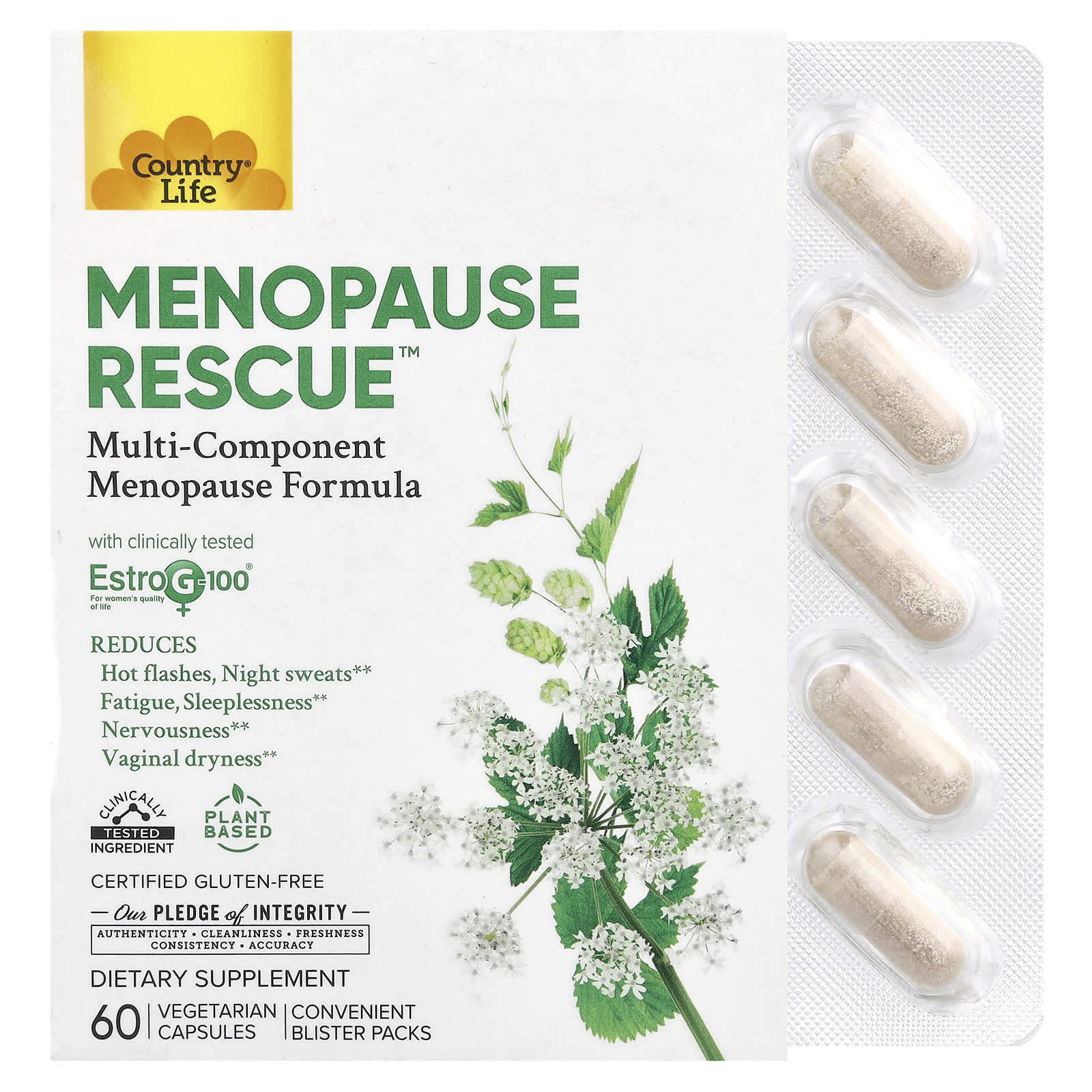 Country Life Menopause Rescue 60 вегетарианских капсул 5690₽