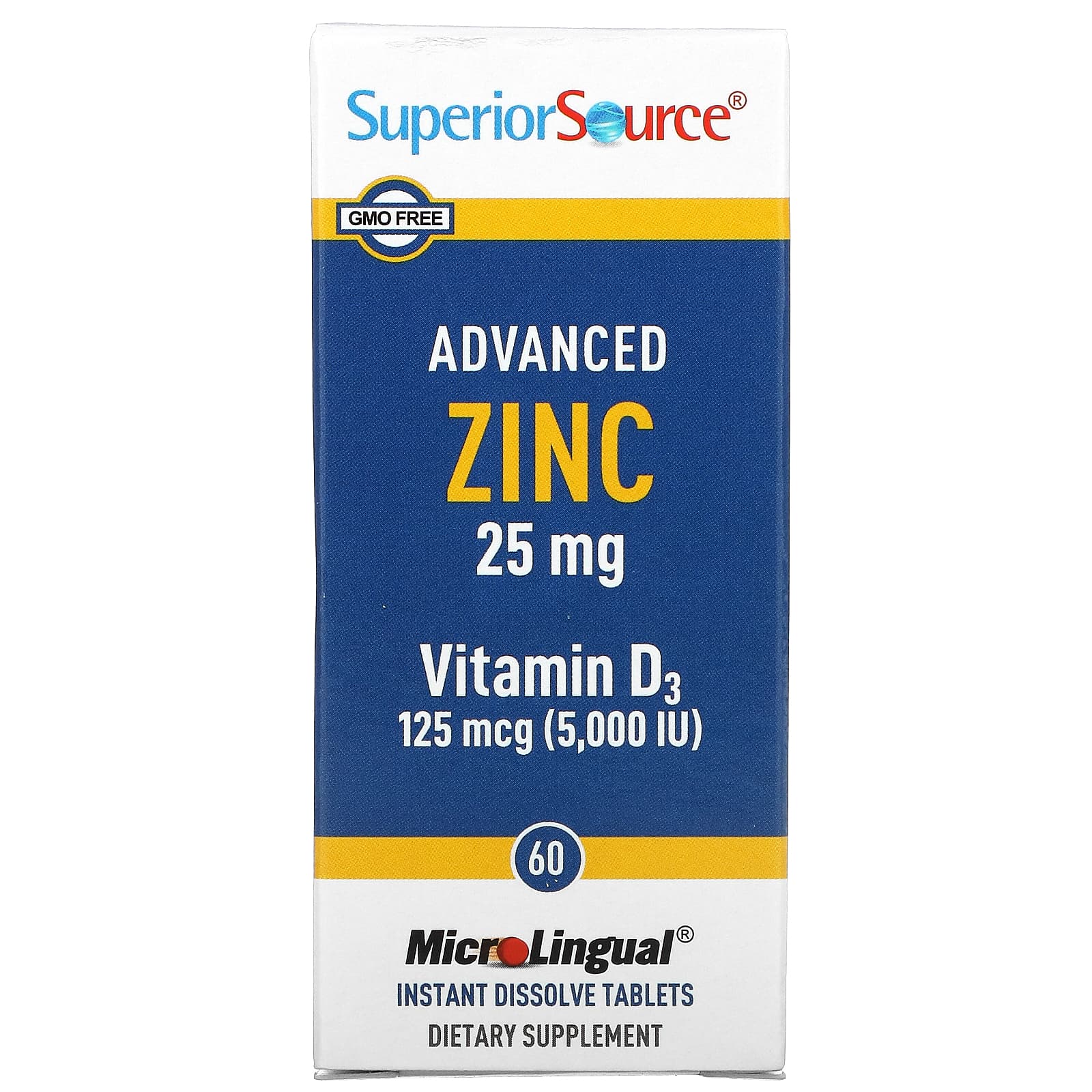Superior Source Advanced Zinc витамин D3 60 быстрорастворимых таблеток MicroLingual 3090₽