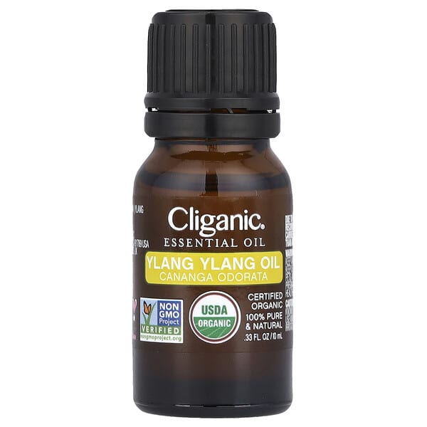 Cliganic, 100% чистое эфирное масло, иланг-иланг, 10 мл (0,33 жидк. Унции)