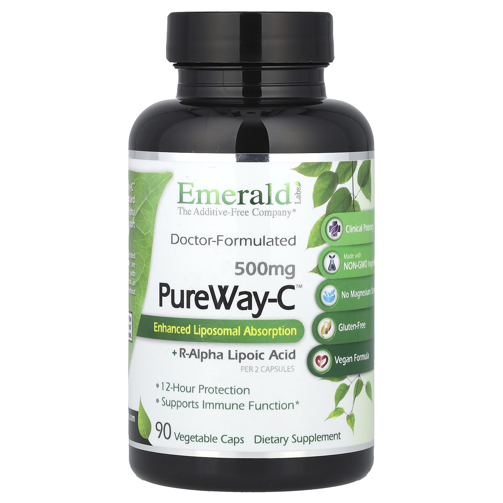 Emerald Laboratories PureWay-C R-альфа-липоевая кислота 500 мг 90 вегетарианских капсул 250 мг в 1 капсуле 4090₽