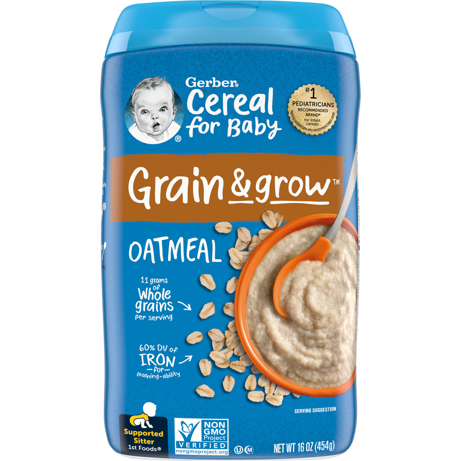 Gerber 1st Foods овсяные хлопья один вид злаков 454 г 16 унций 1790₽