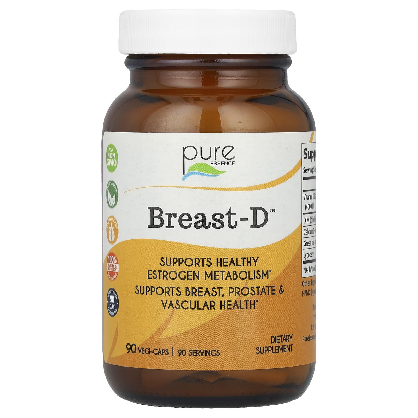 Pure Essence Breast-D поддерживает здоровье груди простаты и сосудов 90 вегетарианских капсул 9790₽