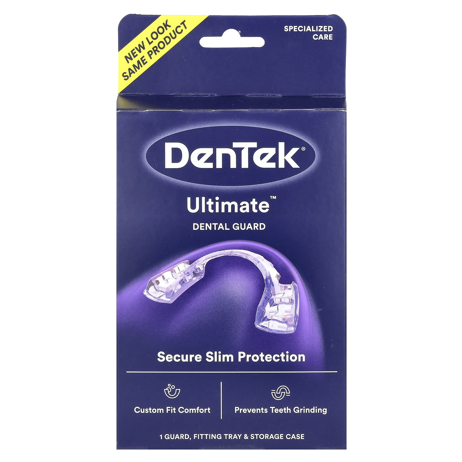 DenTek, Ultimate Dental Guard, ультралегкий / тонкий дизайн, 1 защитный кожух + 1 футляр для хранения + 1 лоток SmartFit