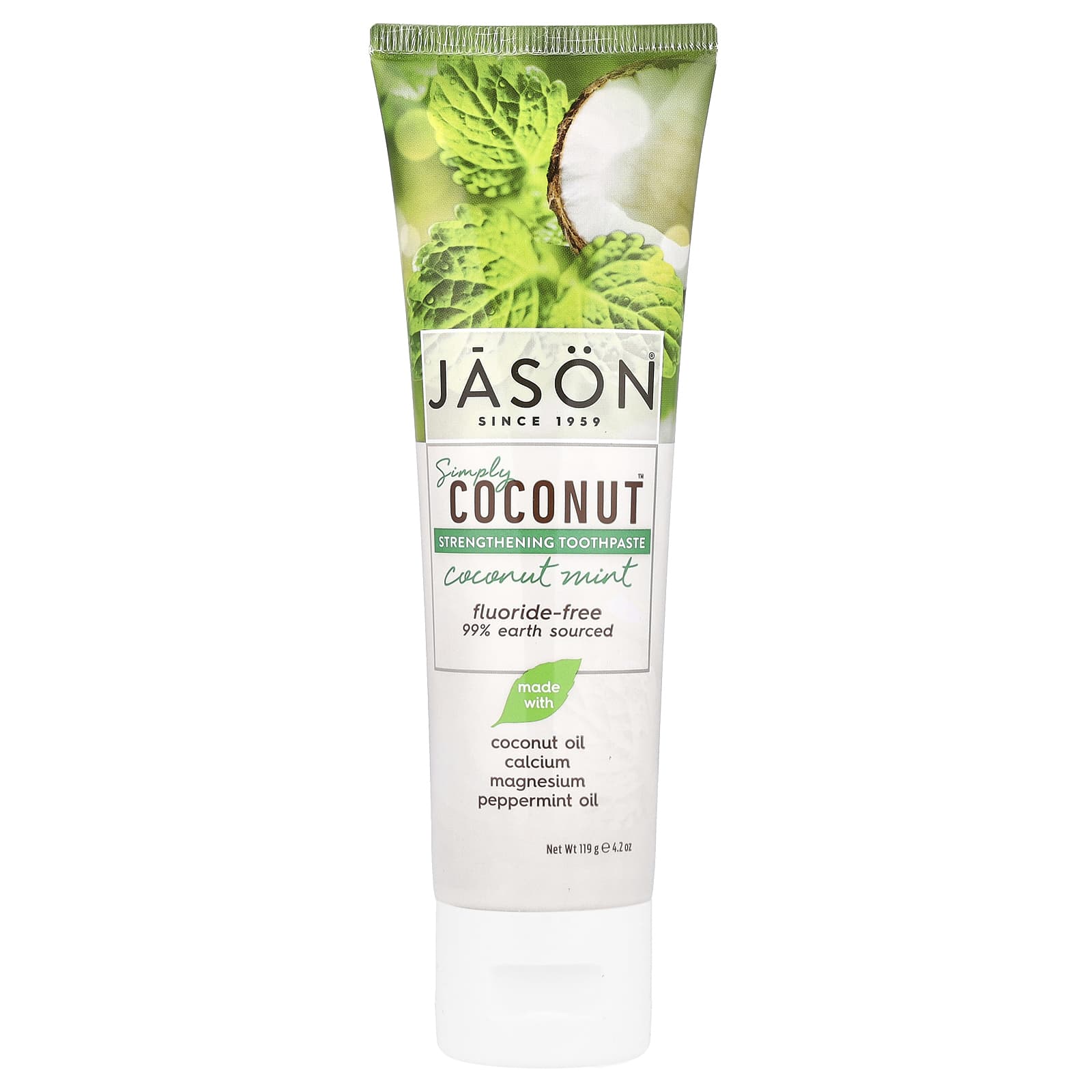 Jason Natural Simply Coconut укрепляющая зубная паста кокос и мята 119 г 42 унции 1690₽