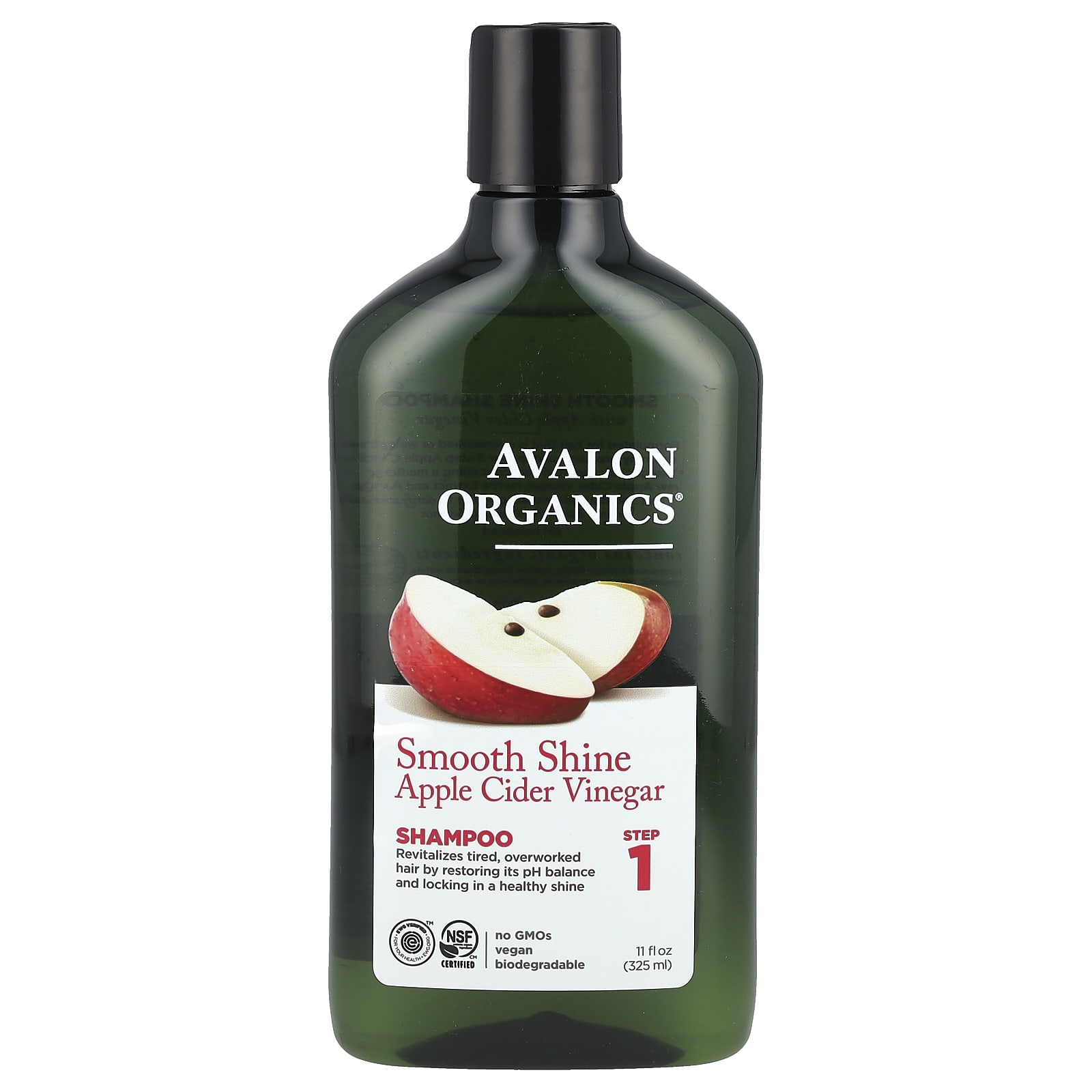 Avalon Organics Шампунь для гладкого блеска шаг 1 яблочный уксус 325 мл 11 жидк Унций 1990₽