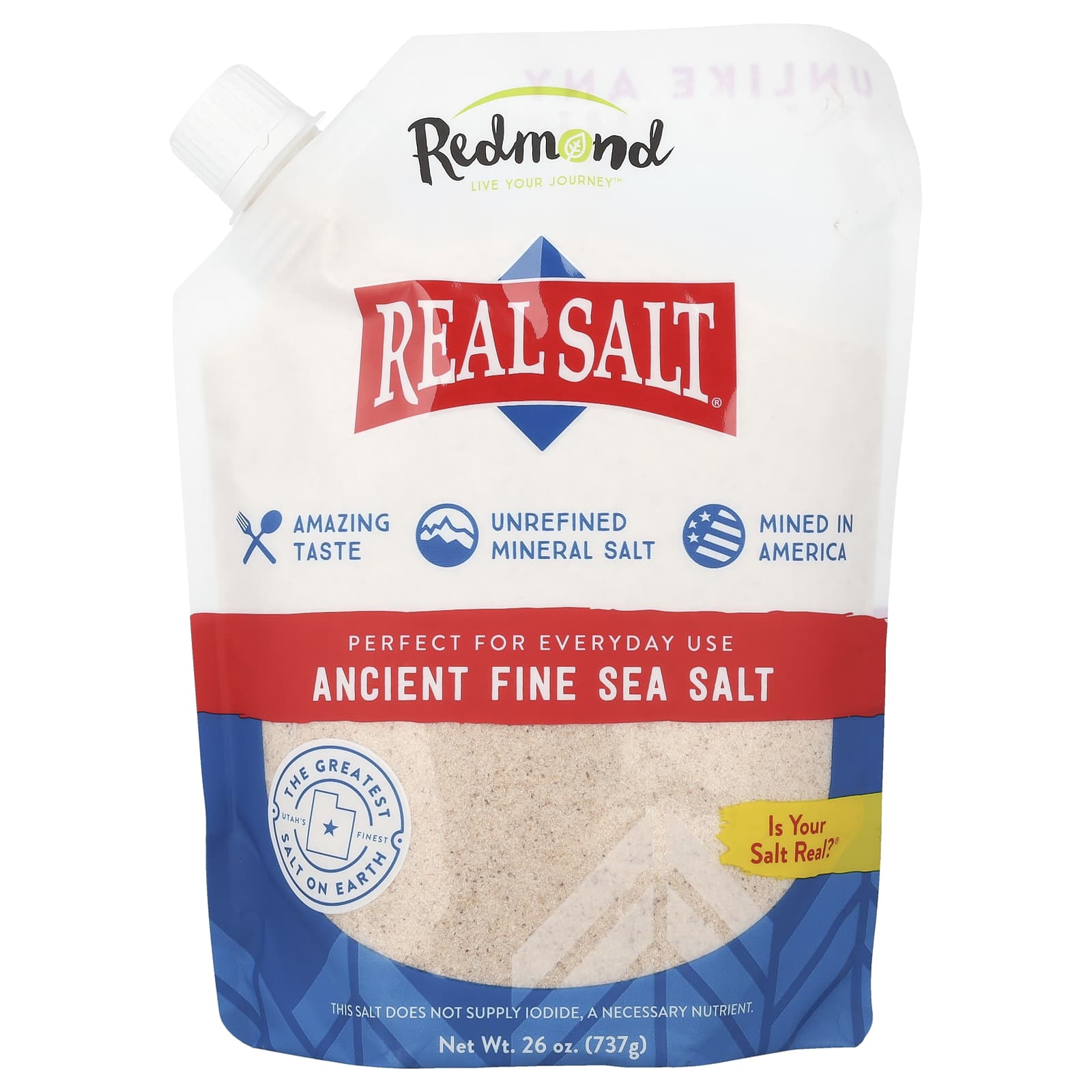 Redmond Trading Company Real Salt древняя мелкая морская соль 737 г 26 унций 2290₽