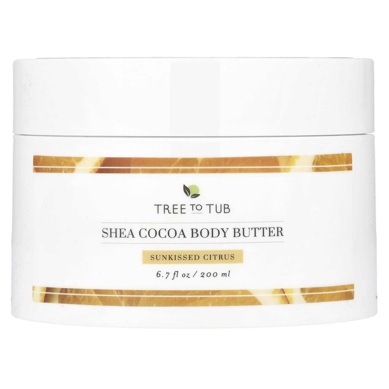 Tree To Tub, увлажняющее крем-масло для тела с маслом ши, нежирное, для увлажнения сухой и чувствительной кожи, цитрус, 200 мл (6,7 жидк. унции)