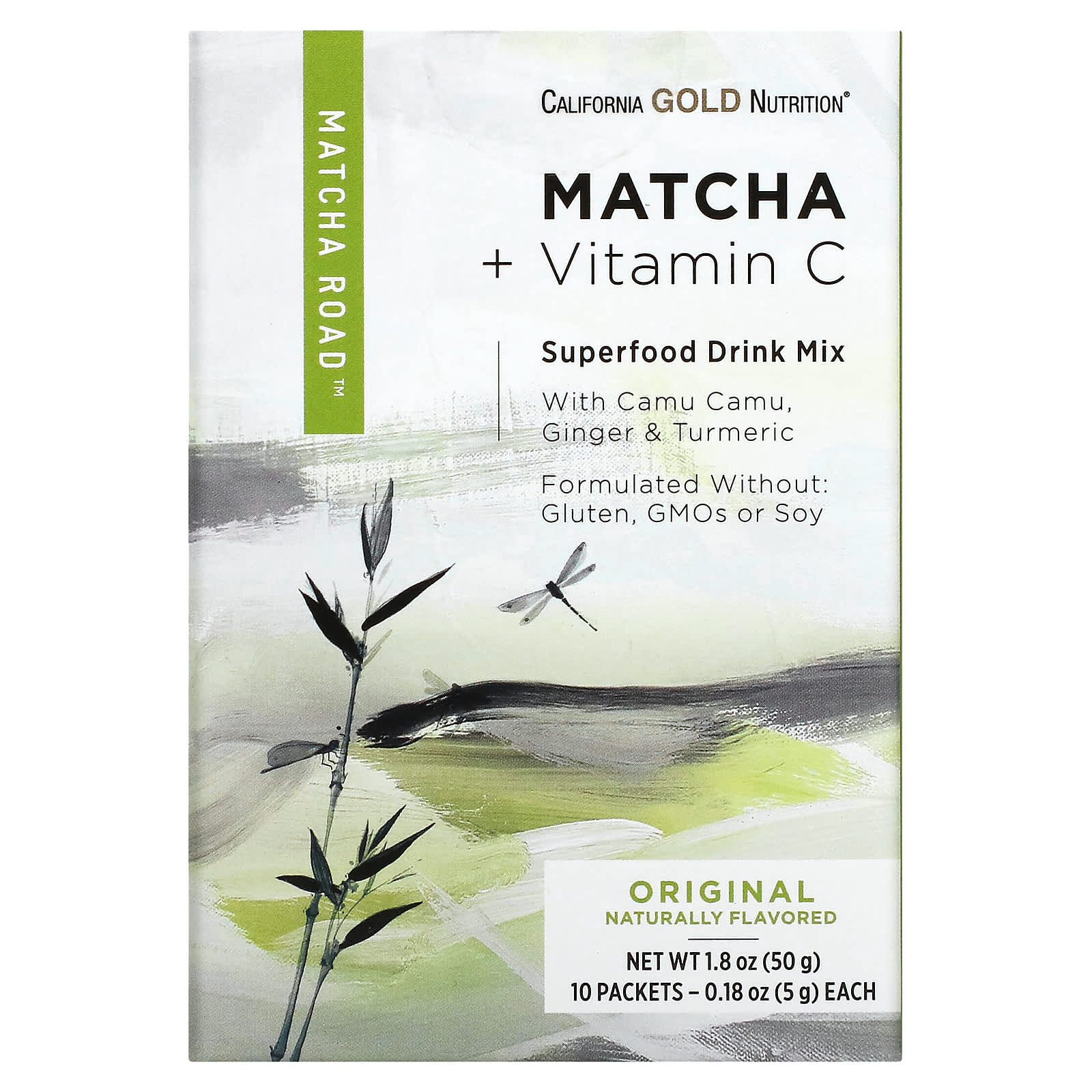 California Gold Nutrition Matcha Road матча с витамином C оригинальный вкус 10 шт 1790₽