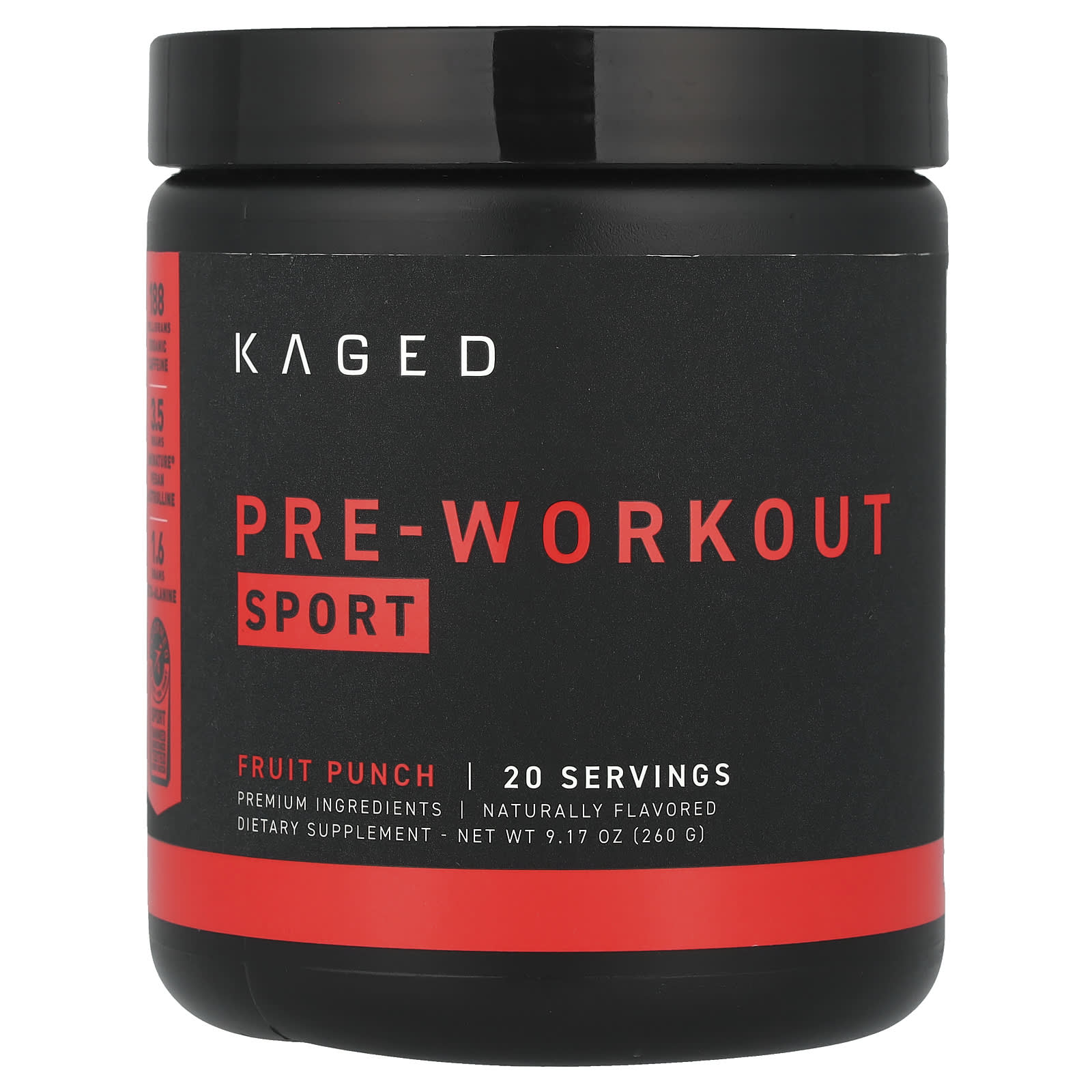 Kaged PRE-KAGED Sport предтренировочный комплекс фруктовый пунш 272 г 959 унции 4790₽