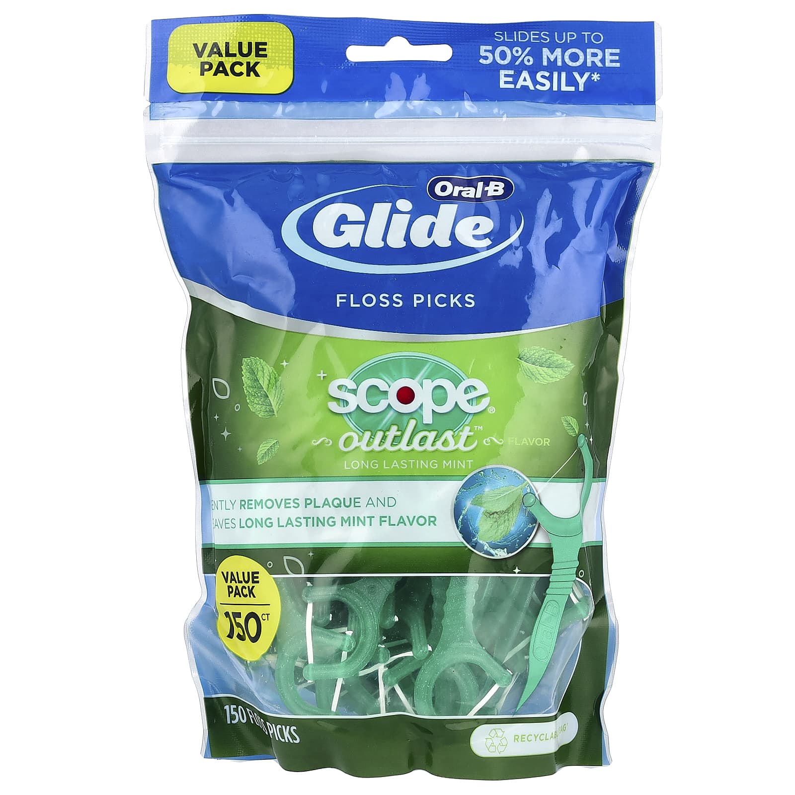 Oral-B Glide зубочистка Scope Outlast 150 зубочисток 2190₽