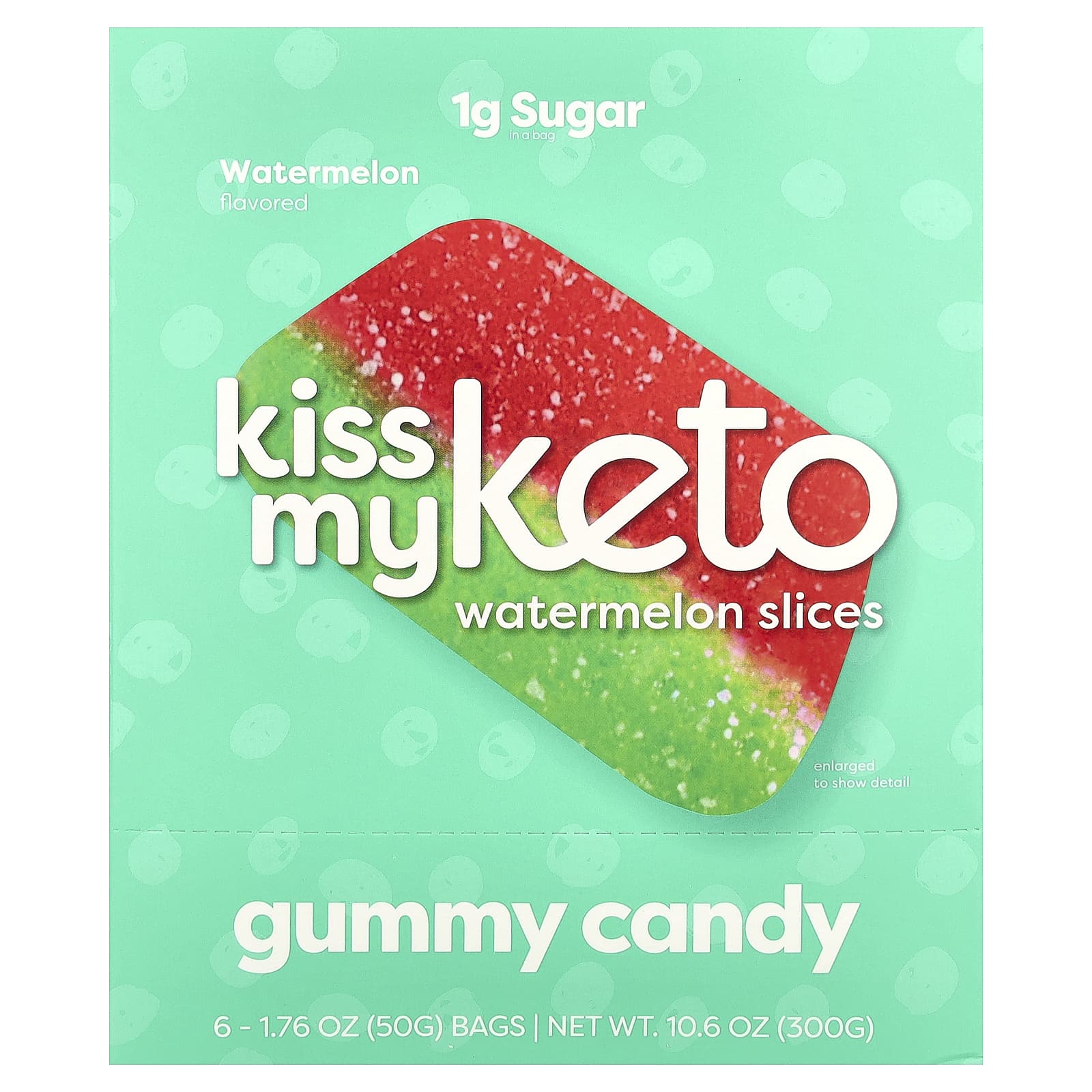 Kiss My Keto Gummy Candy ломтики арбуза 6 пакетиков по 50 г 176 унции 4390₽