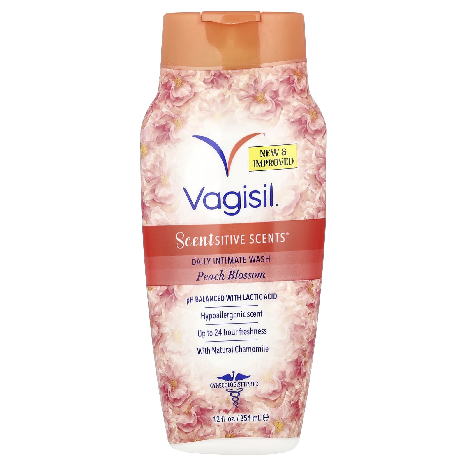 Vagisil Scentsitive Scents ежедневное средство для интимной гигиены цветы персика 354 мл 12 жидк Унций 1990₽