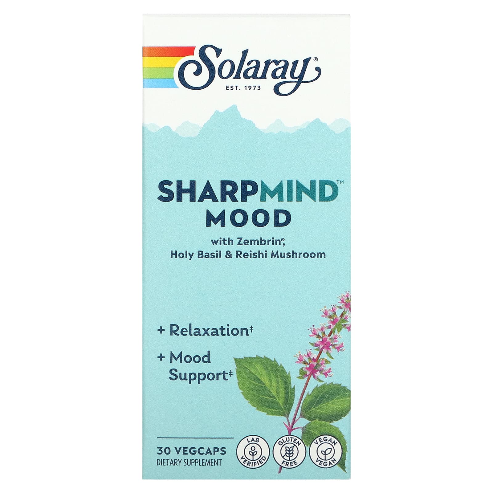 Solaray SharpMind Mood средство для улучшения настроения 30 растительных капсул 4990₽
