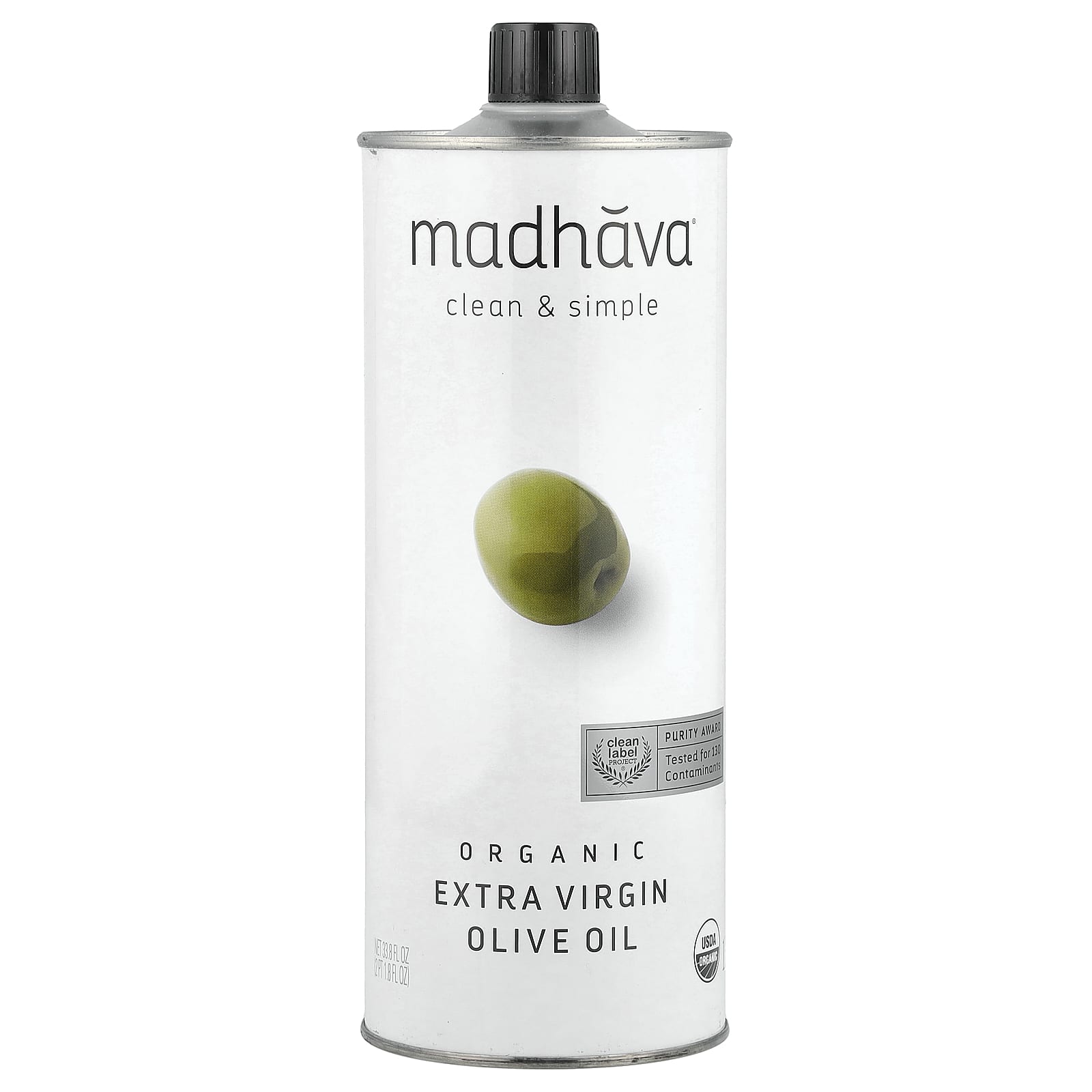 Madhava Natural Sweeteners органическое нерафинированное оливковое масло высшего качества 1 л 338 жидк унции 4990₽
