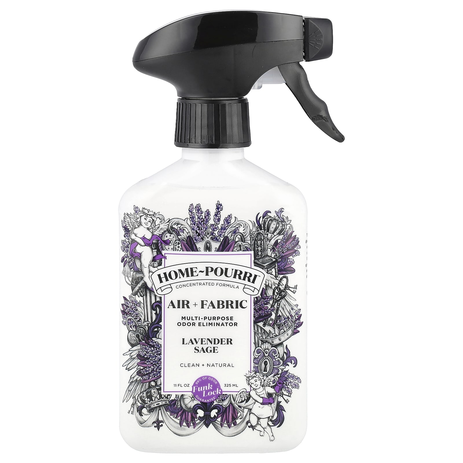 Poo-Pourri, Home-Pourri, Air + Fabric, универсальное средство для устранения запаха, лаванда и шалфей, 325 мл (11 жидк. Унций)