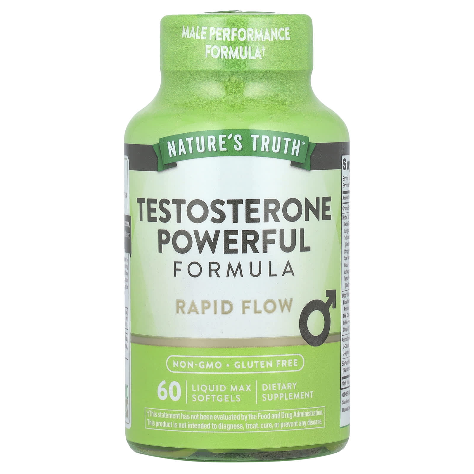 Natures Truth Testosterone Powerful Formula 60 капсул Liquid Max 2890₽