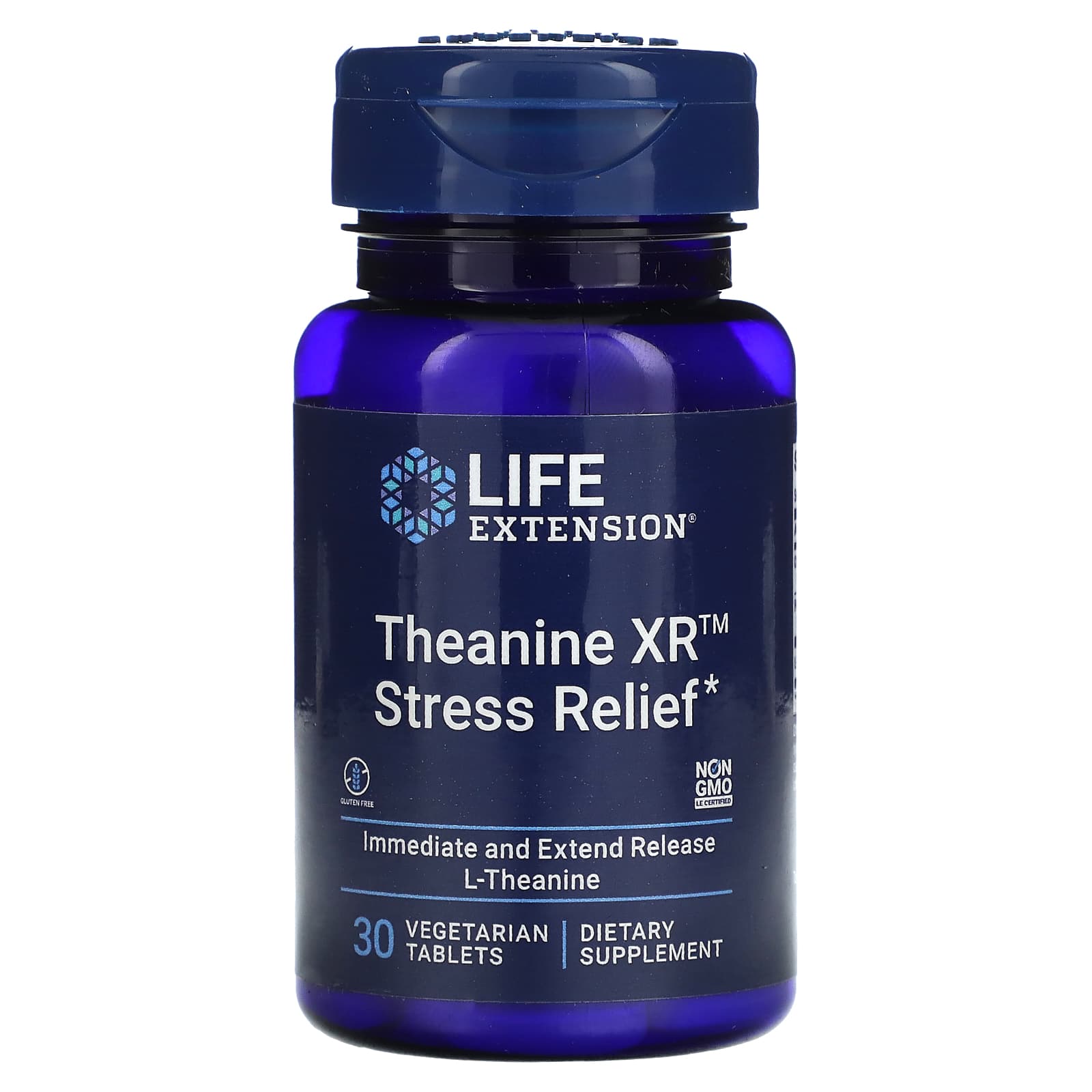 Life Extension Theanine XR Stress Relief 30 вегетарианских таблеток 3990₽