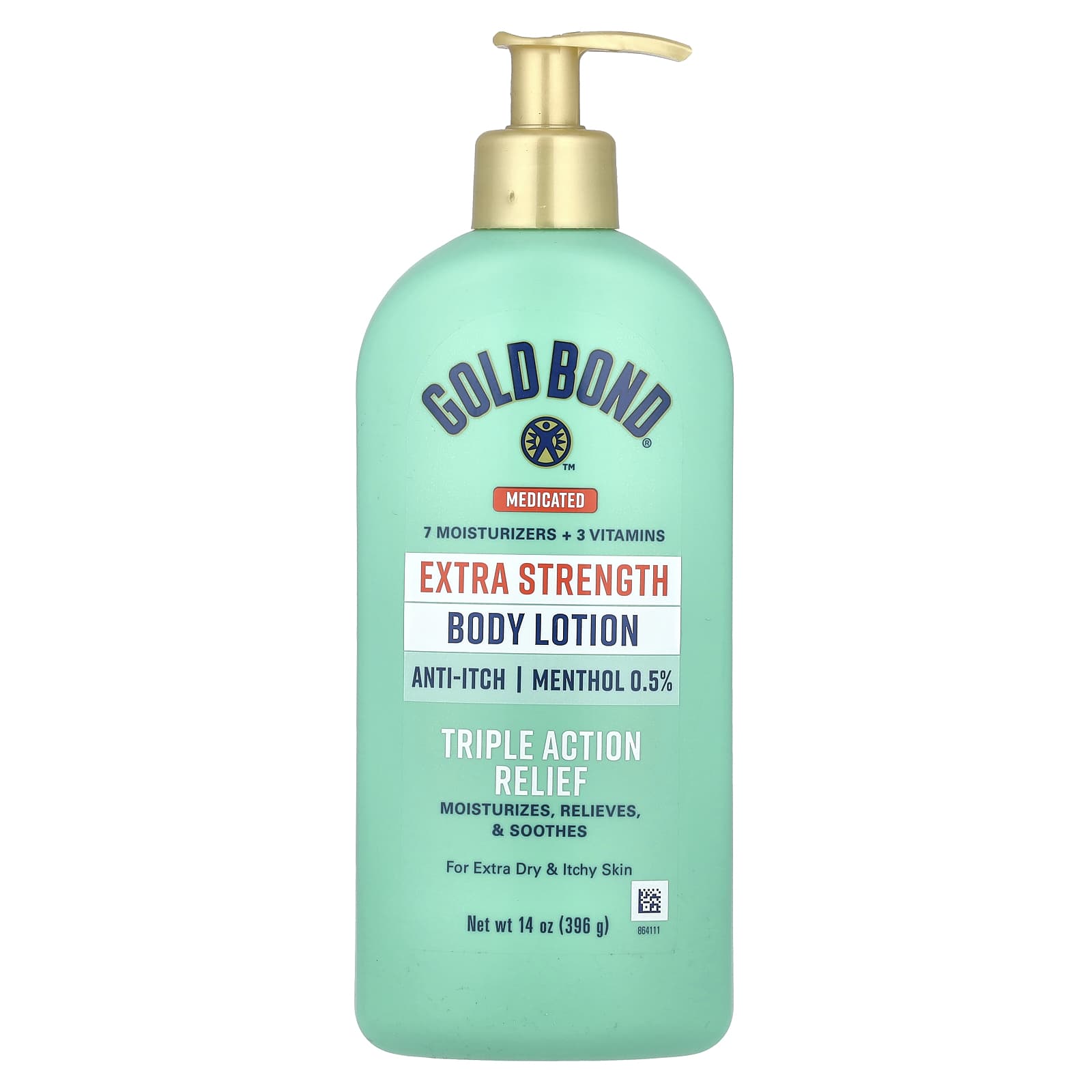 Gold Bond, Лосьон для тела, облегчение тройного действия, повышенная сила, 396 г (14 унций)