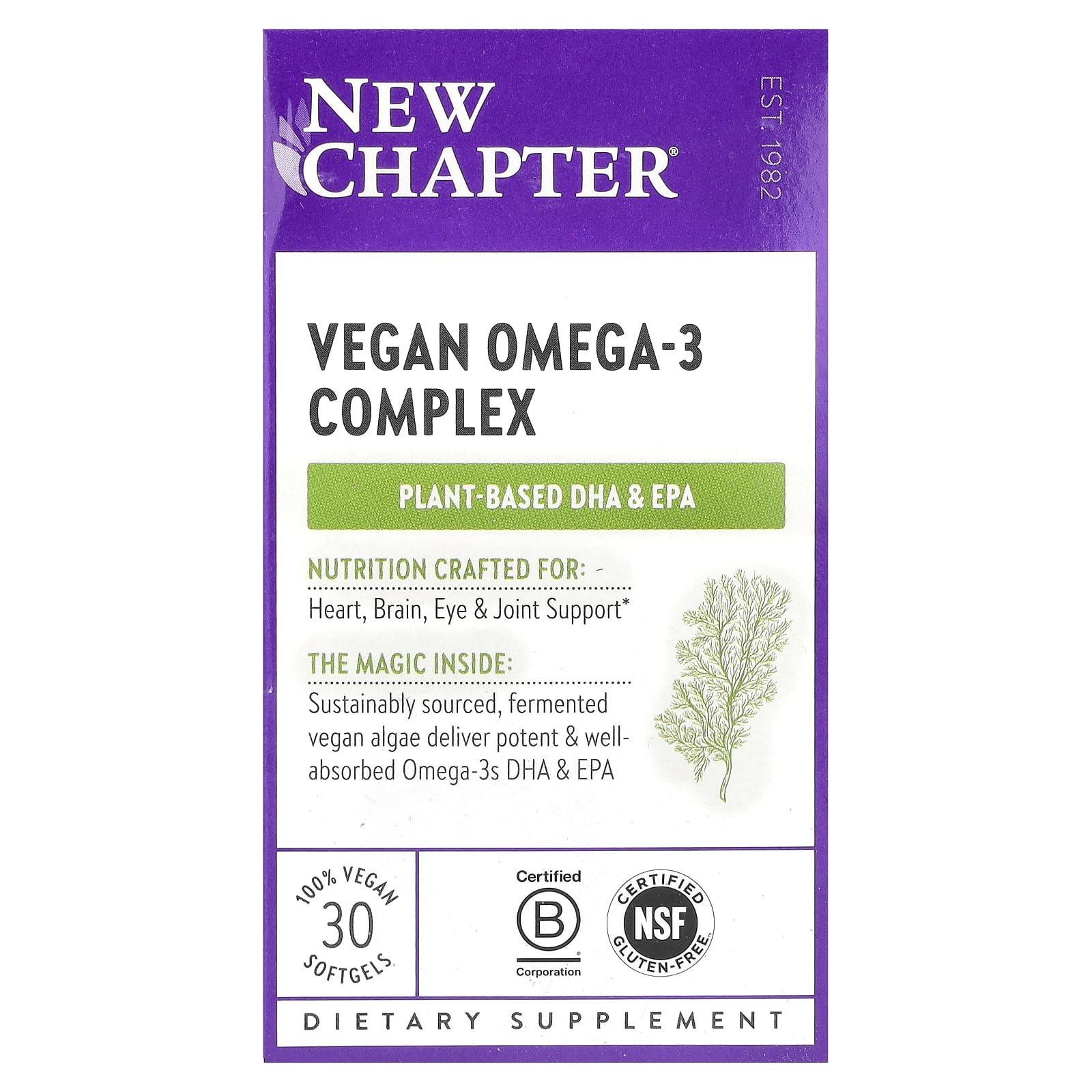 New Chapter Vegan Omega-3 30 веганских капсул 5090₽