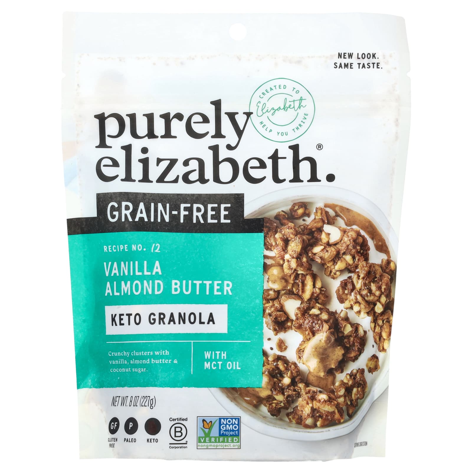 Purely Elizabeth Keto Granola Clusters без зерен ванильное и миндальное масло 227 г 8 унций 1990₽