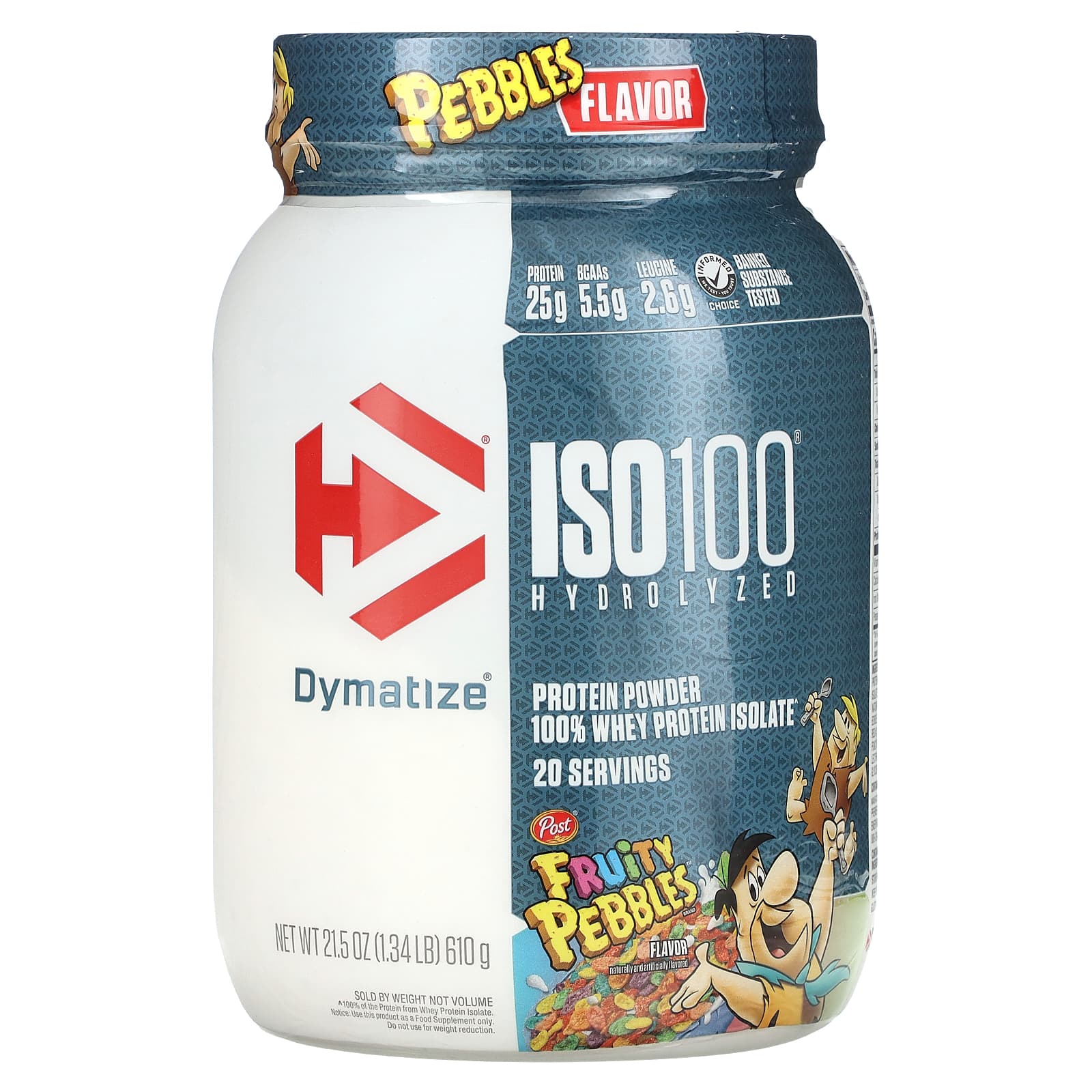 Dymatize ISO100 гидролизованный 100 изолят сывороточного протеина фруктовый вкус 610 г 134 фунта 6790₽