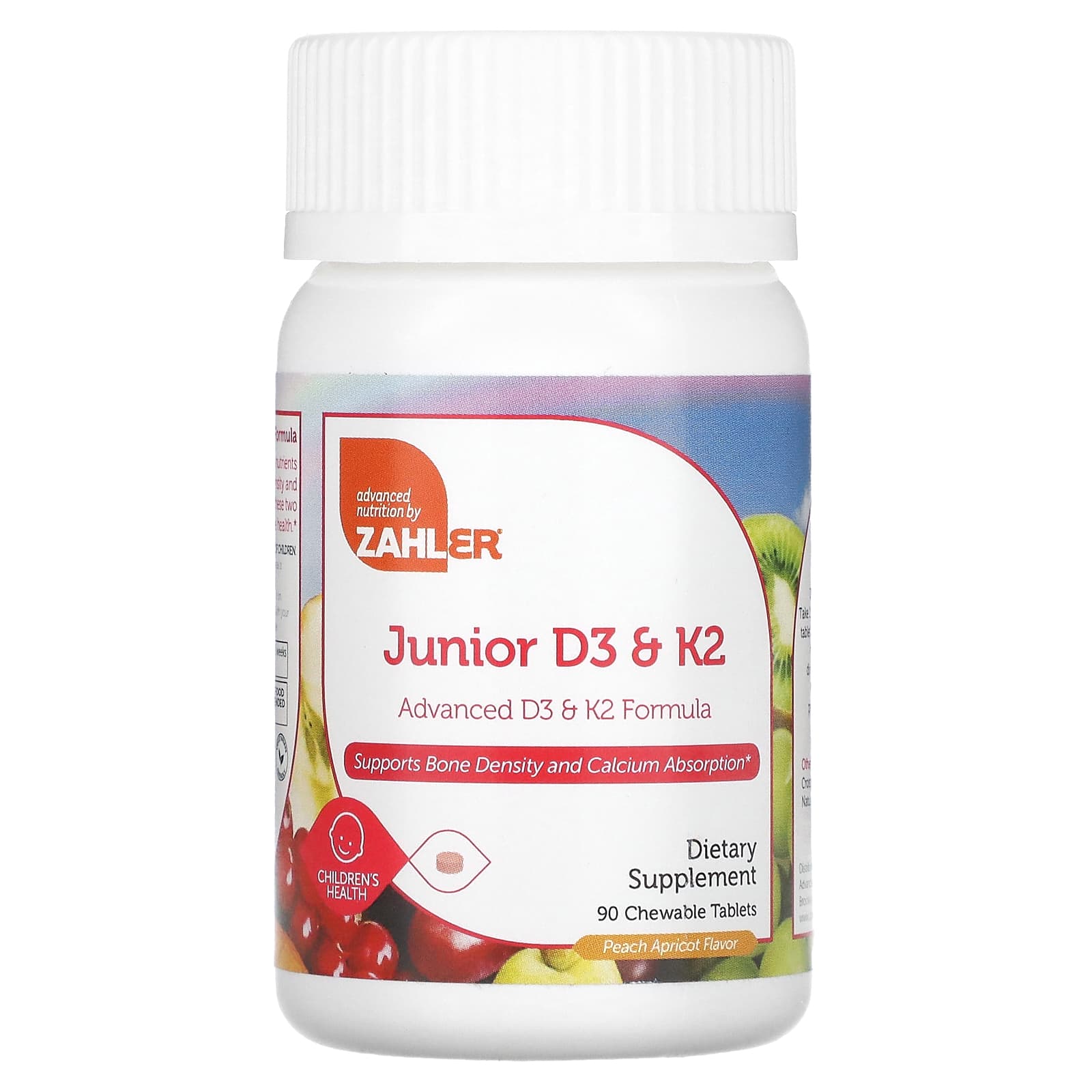 Zahler Junior D3 - K2 Peach Apricot 90 Chewable Tablets 2790₽