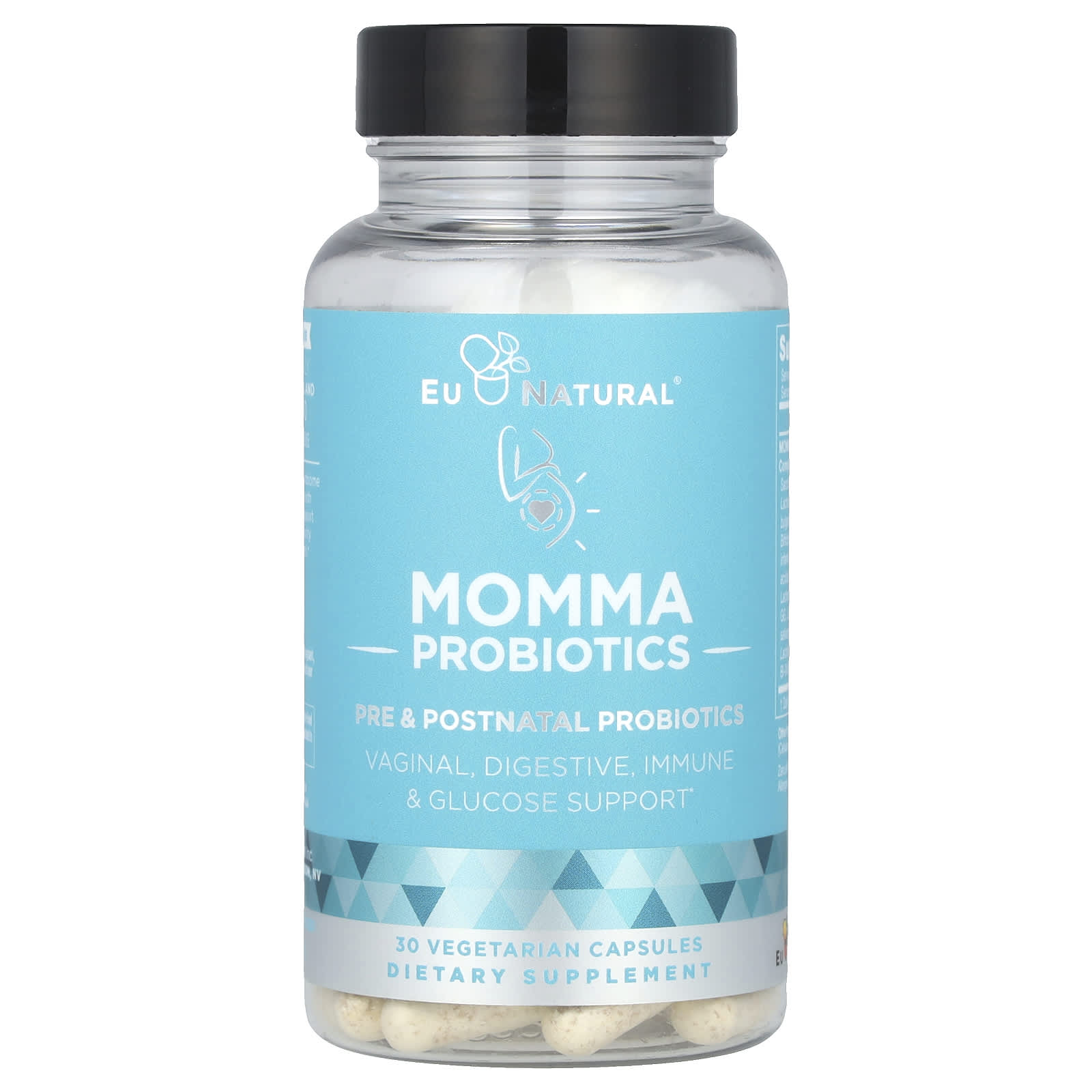 Eu Natural Momma Probiotics пре- и послеродовые пробиотики 30 вегетарианских капсул 5690₽