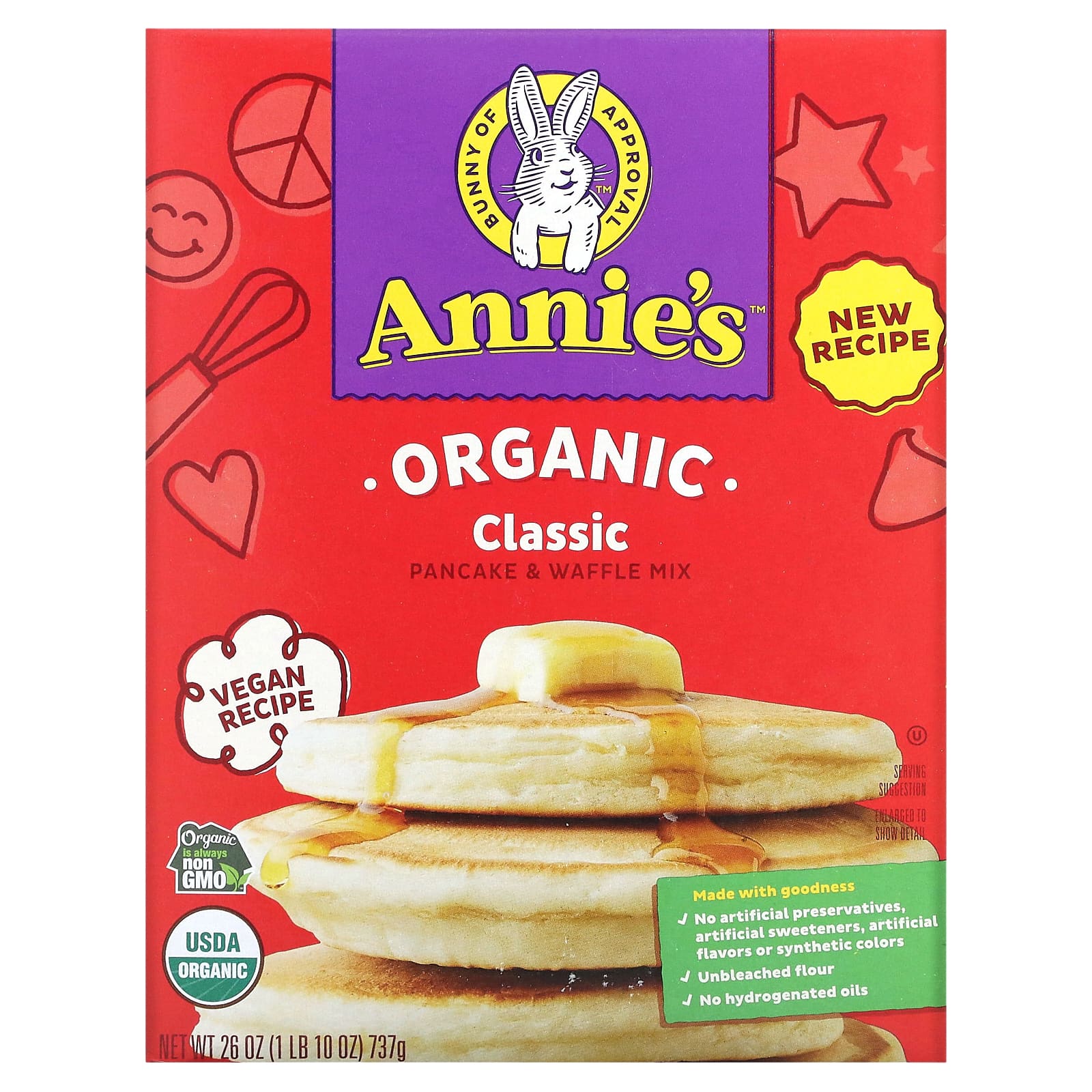 Annie's Homegrown, Organic Classic Pancake - Waffle Mix , 26 oz (737 g)