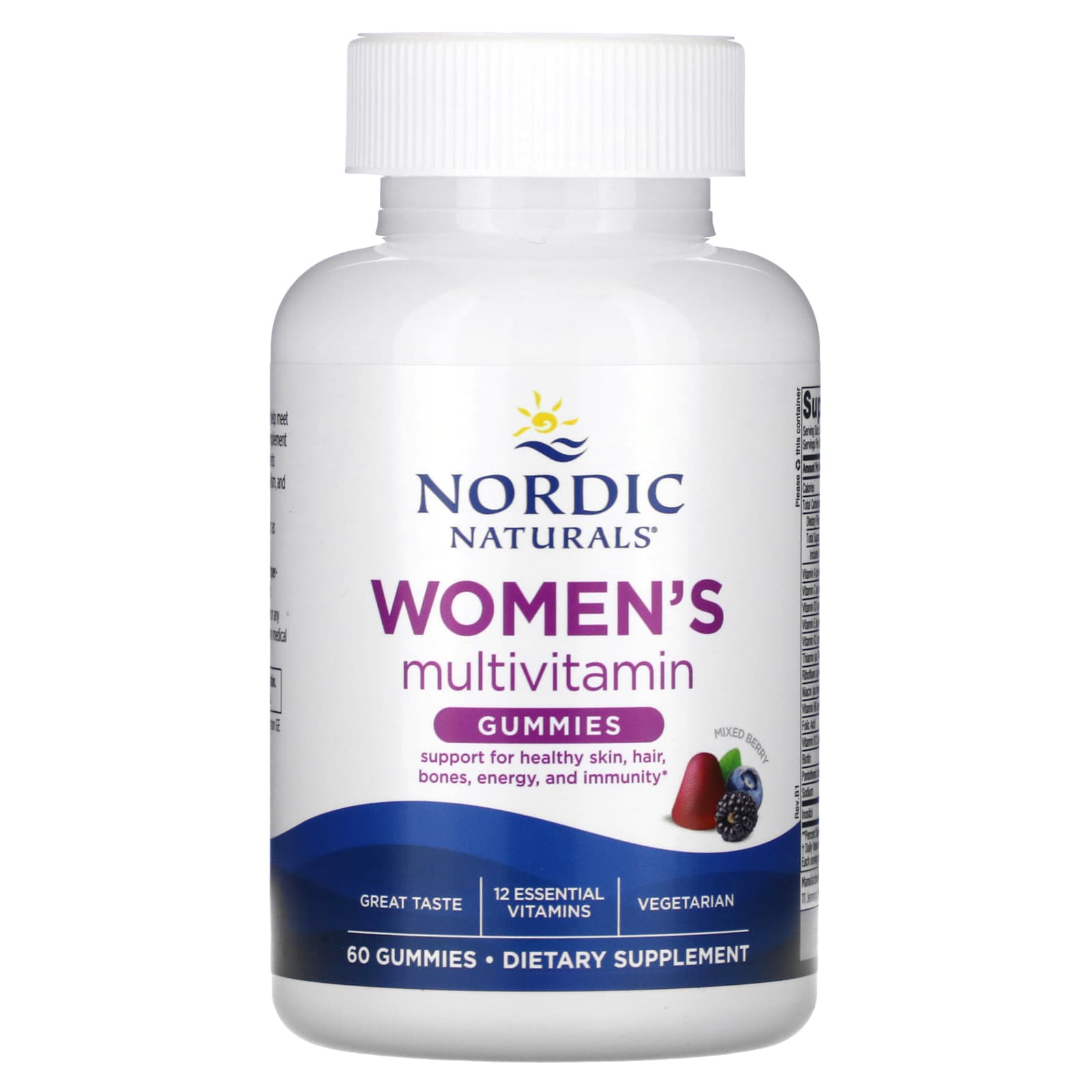 Nordic Naturals Мультивитаминные жевательные мармеладки для женщин ягодное ассорти 60 жевательных таблеток 3690₽