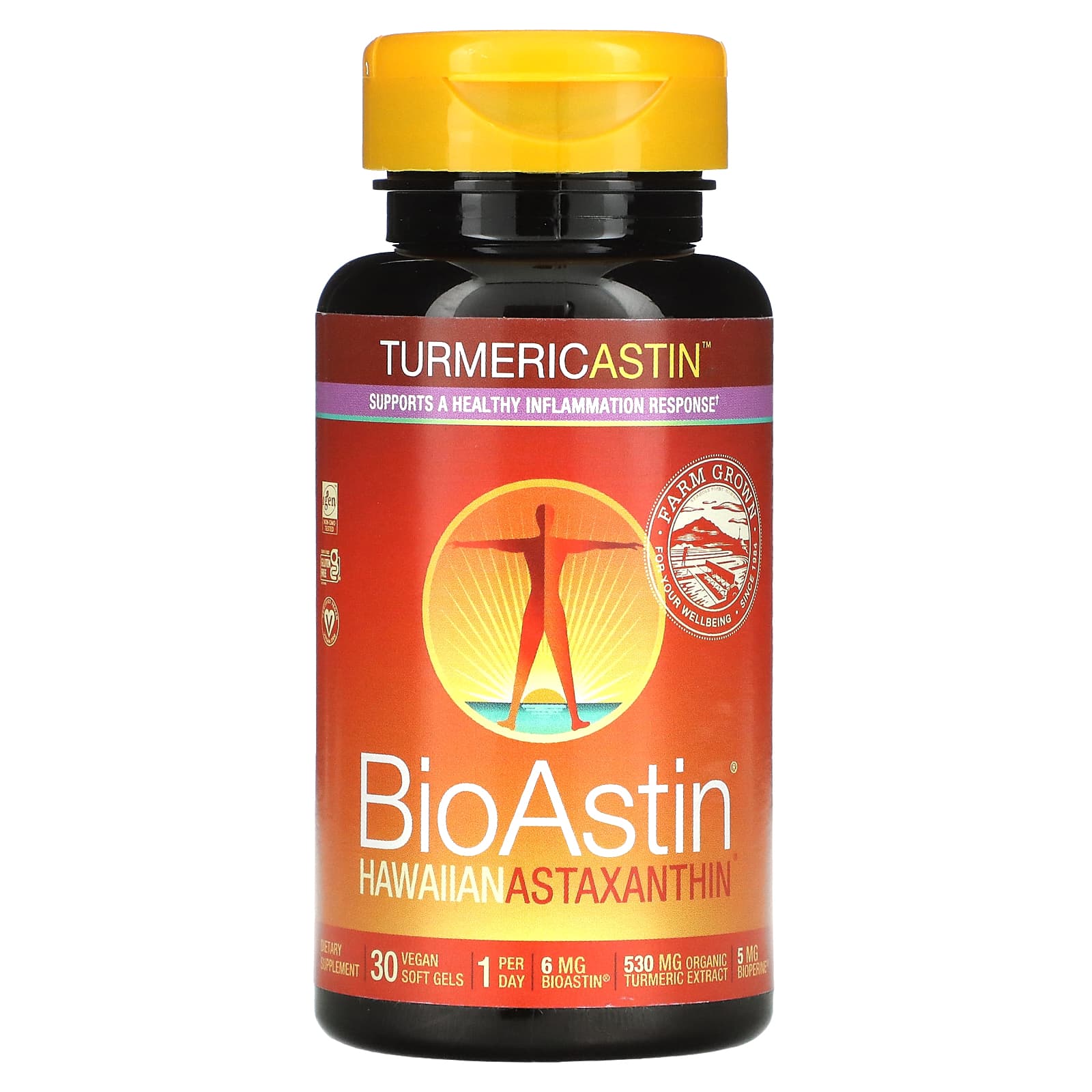 Nutrex Hawaii Turmericastin BioAstin гавайский астаксантин 30 веганских капсул 6890₽