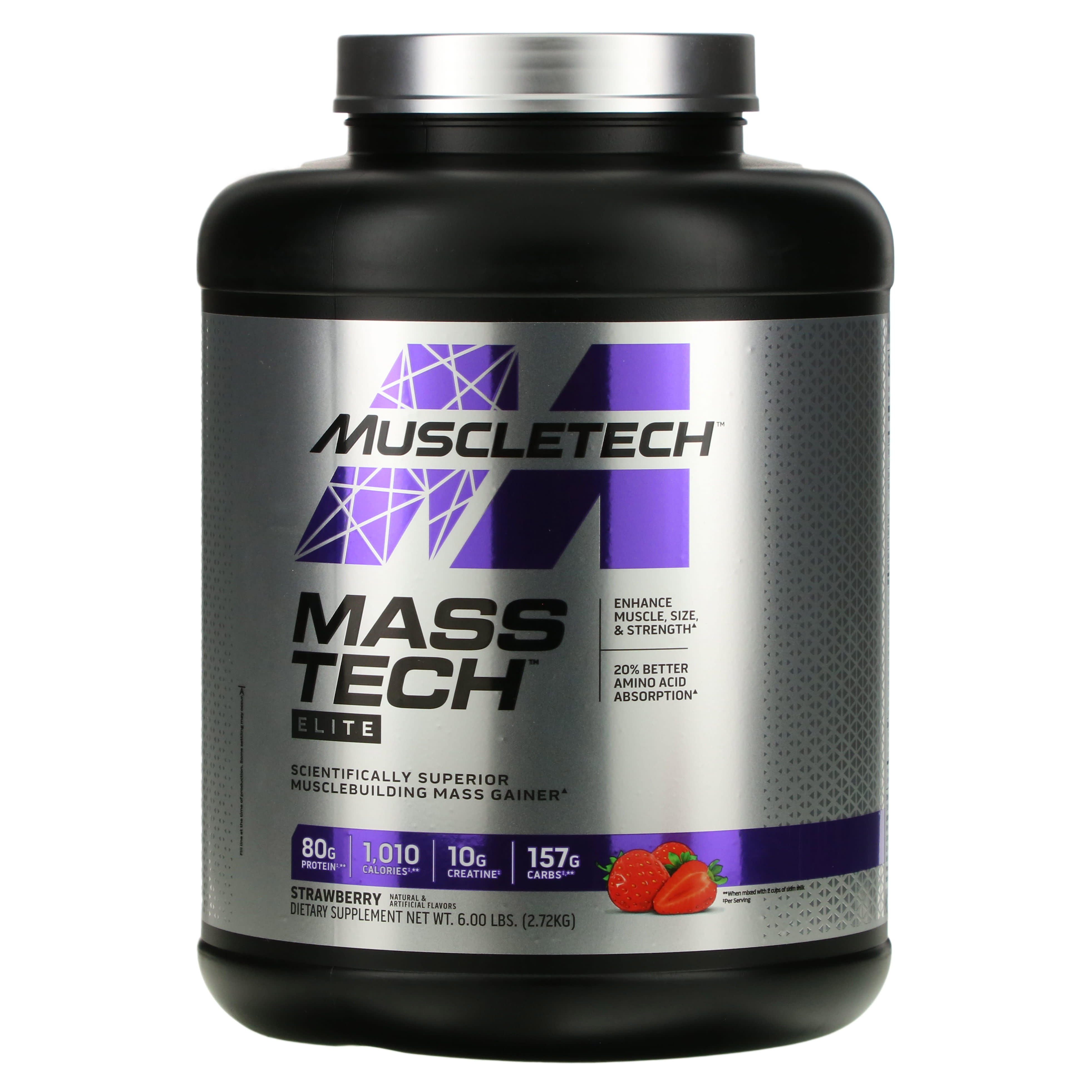 MuscleTech Mass Tech Elite клубника 272 кг 6 фунтов 9090₽